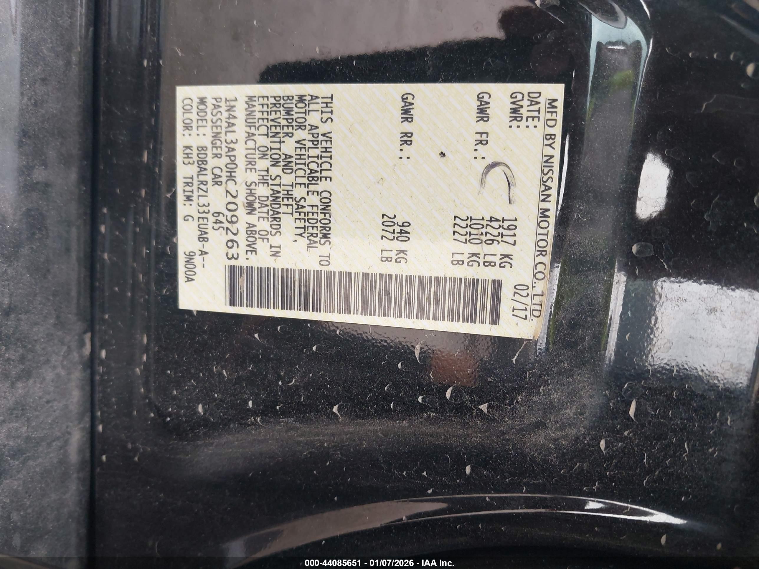 NISSAN ALTIMA image 9