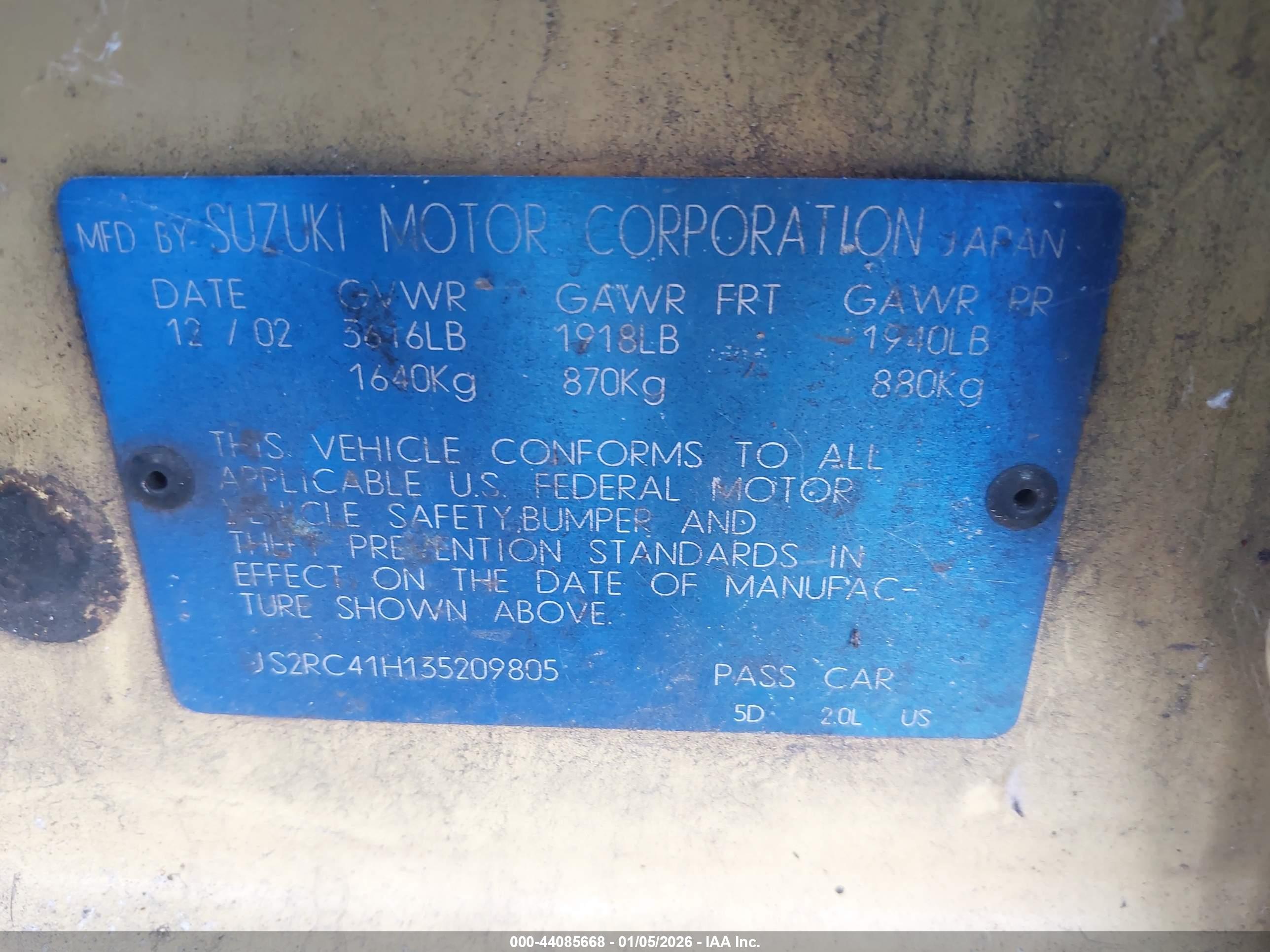 SUZUKI AERIO image 9