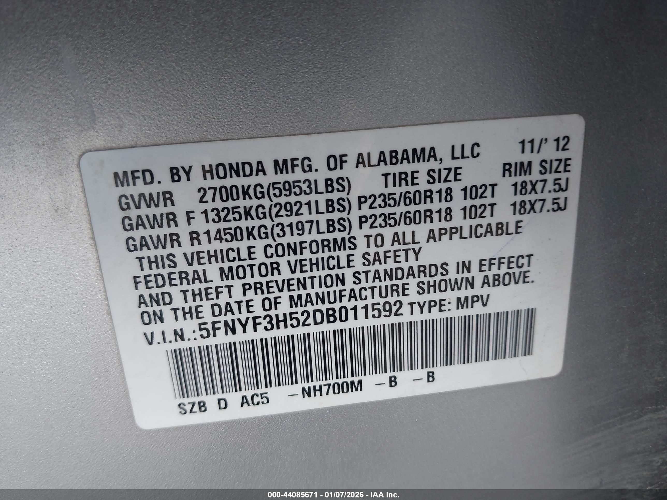 HONDA PILOT image 9