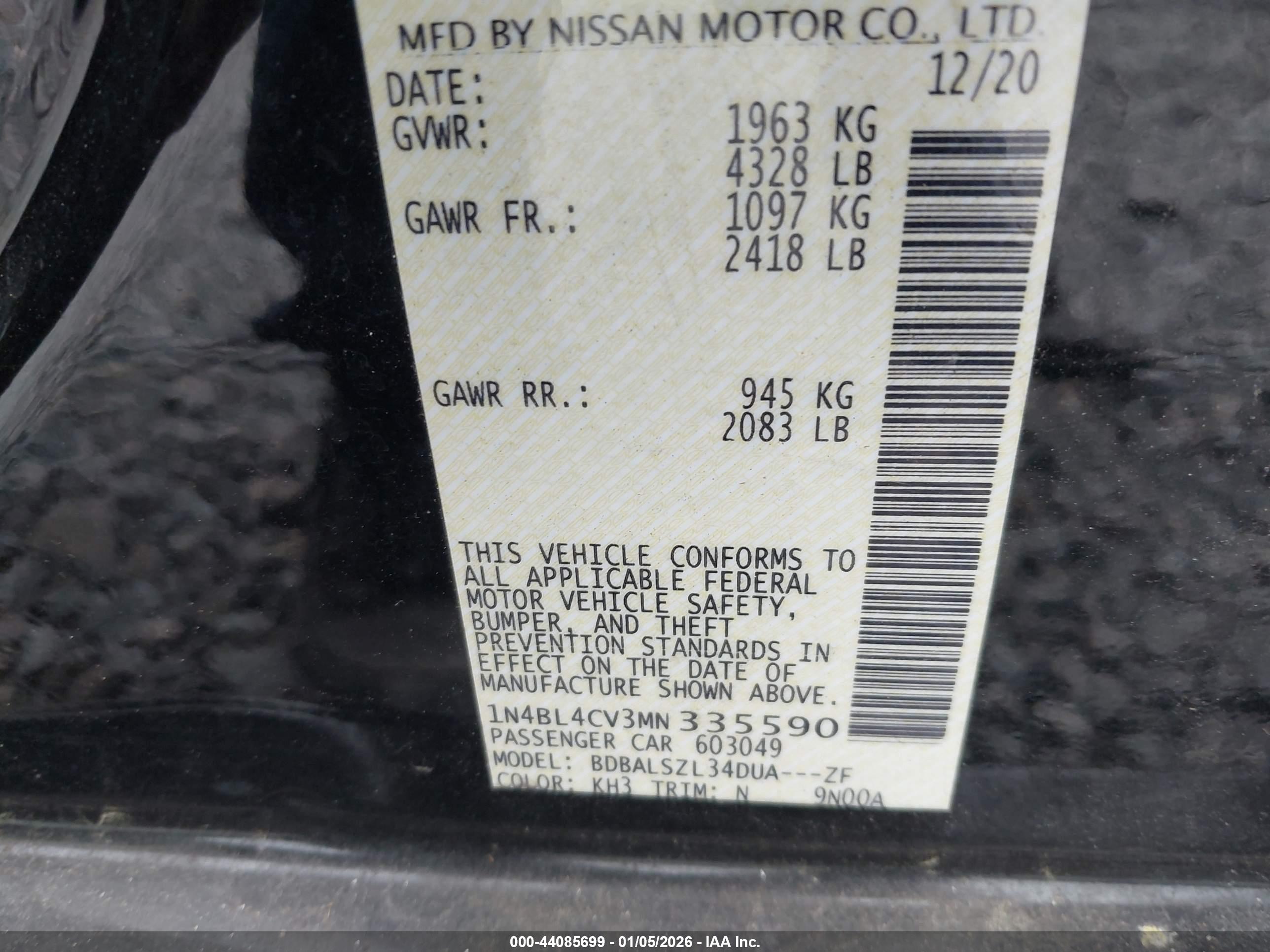 NISSAN ALTIMA image 9
