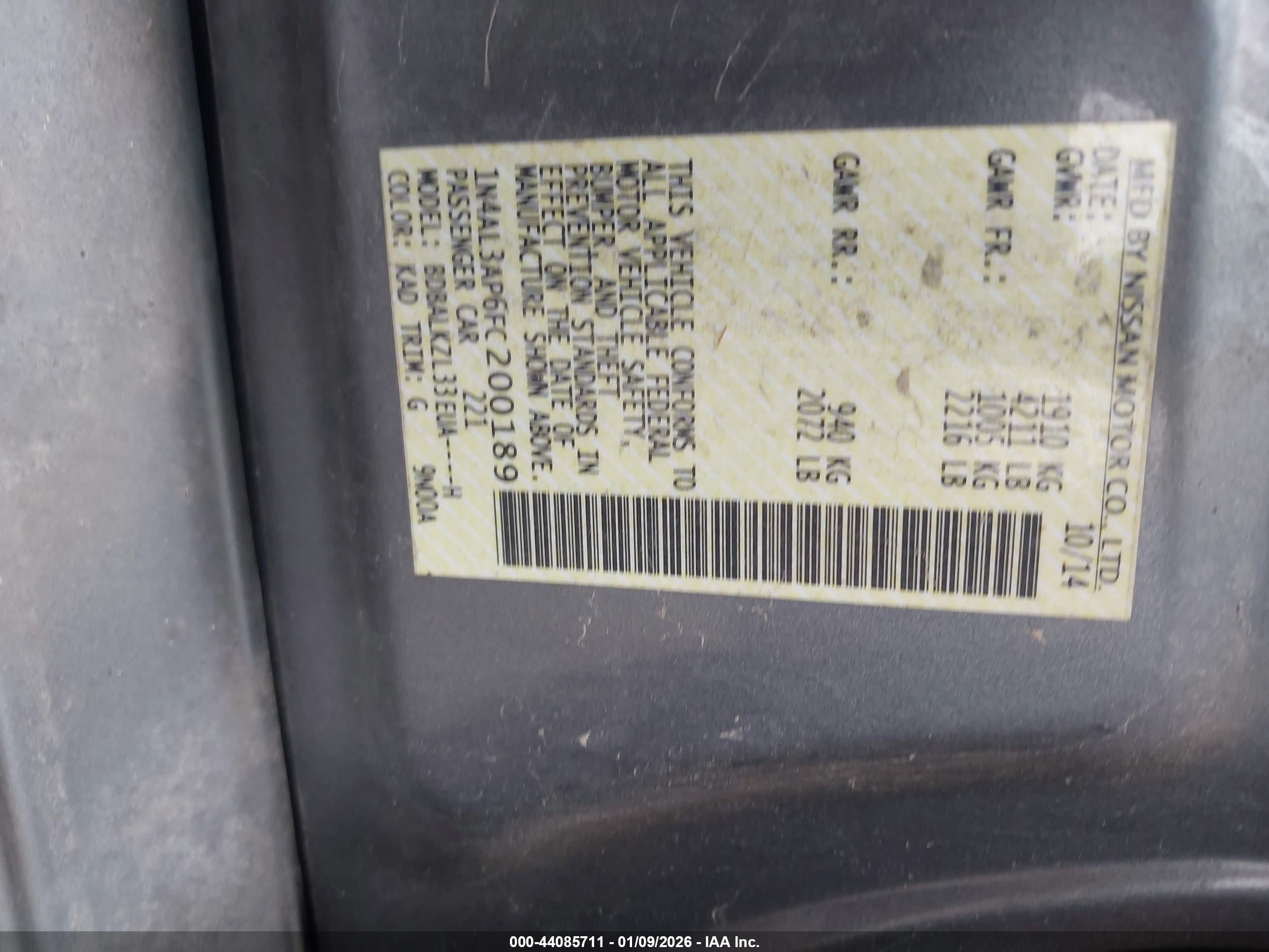 NISSAN ALTIMA image 9