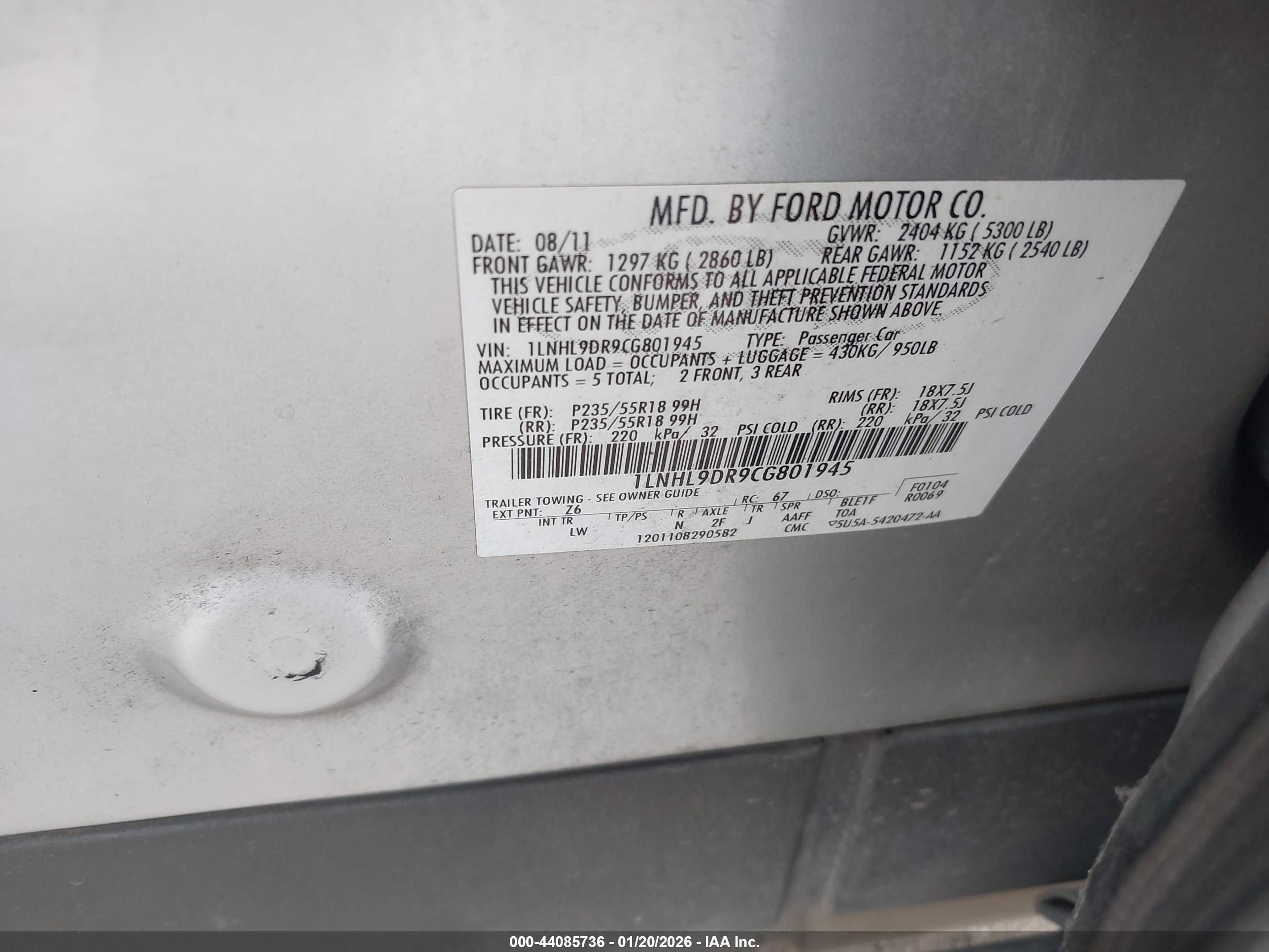 LINCOLN MKS image 9