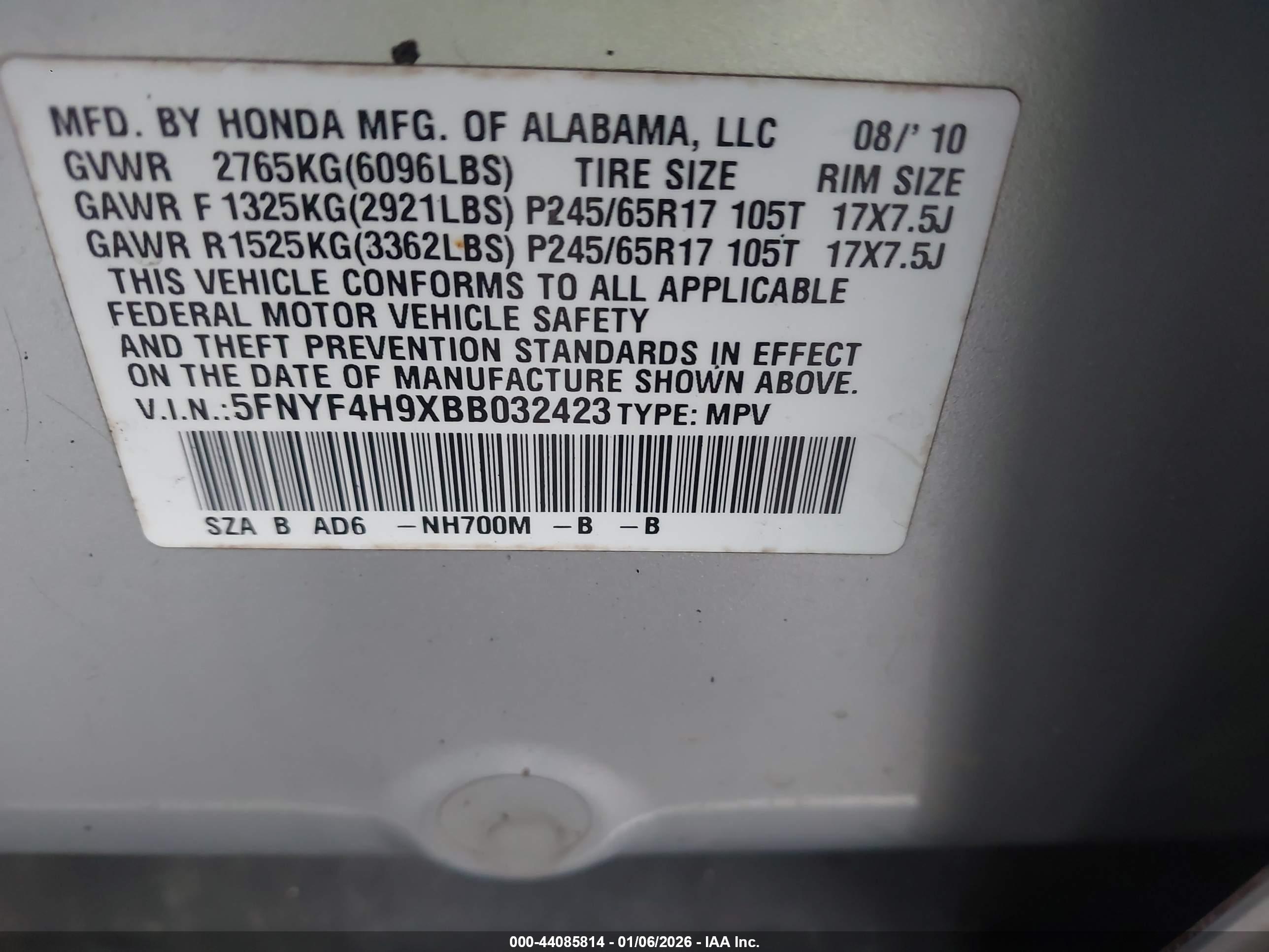 HONDA PILOT image 9