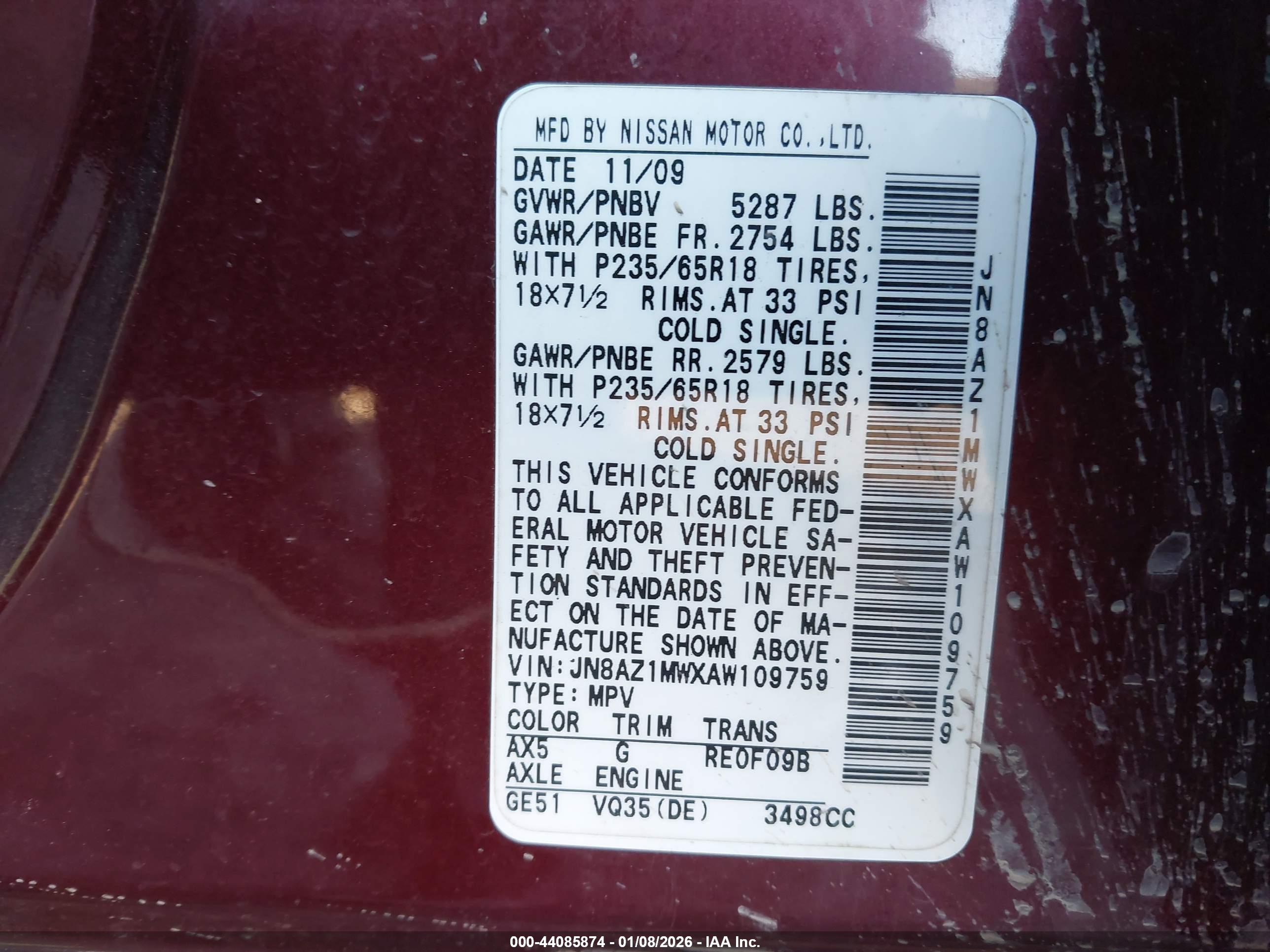 NISSAN MURANO image 9