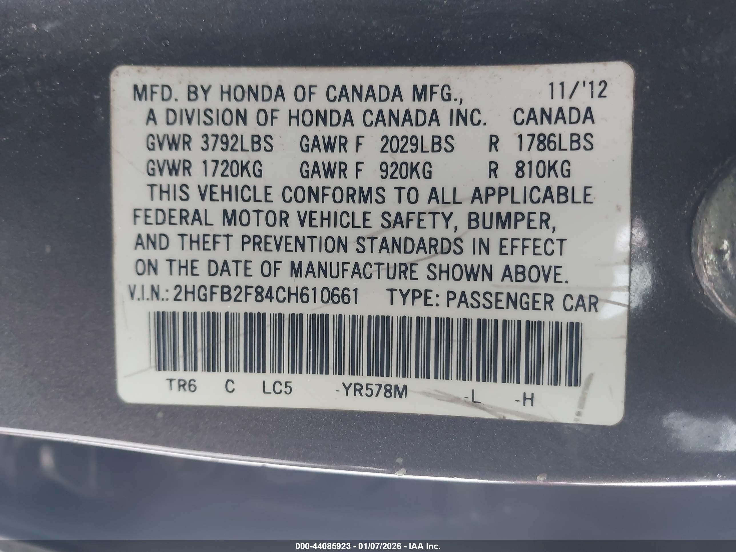 HONDA CIVIC image 9