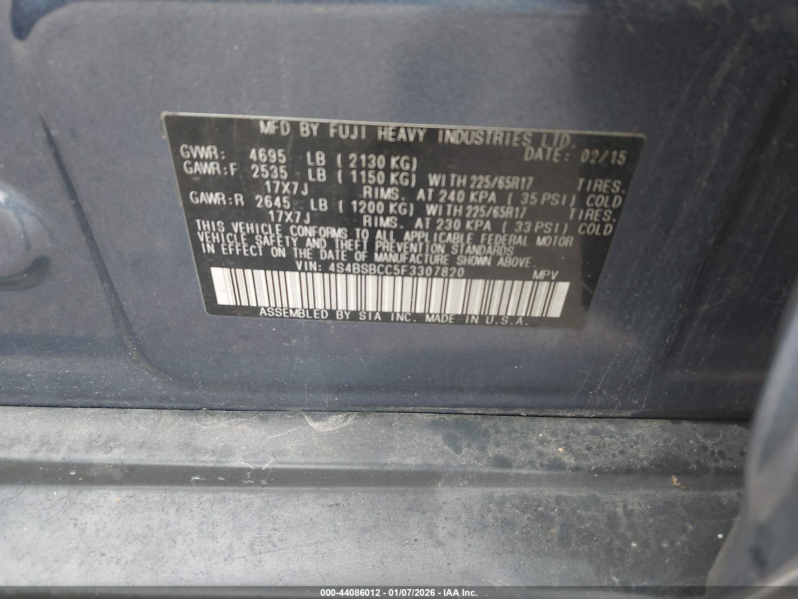 SUBARU OUTBACK image 9
