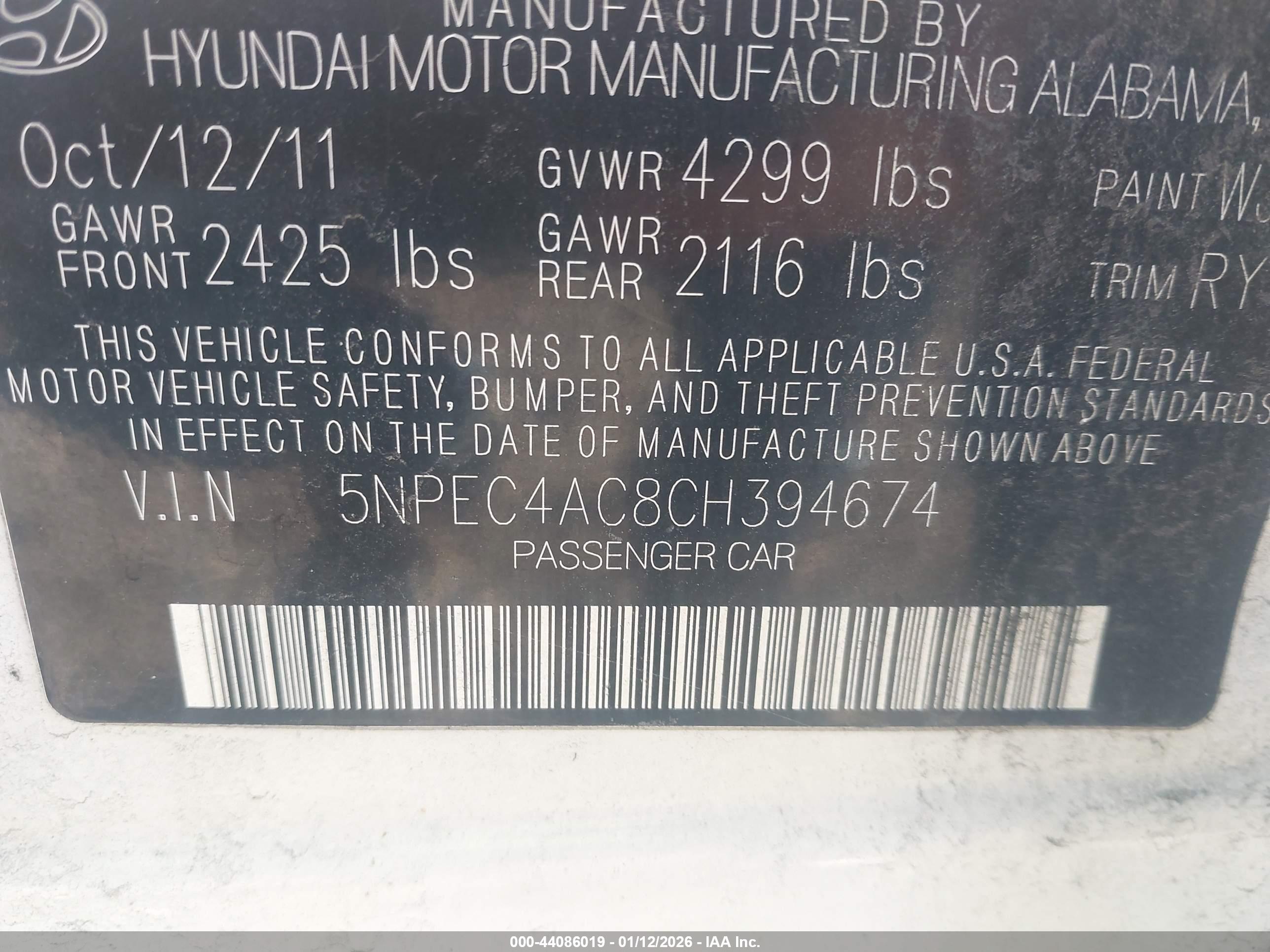 HYUNDAI SONATA image 9