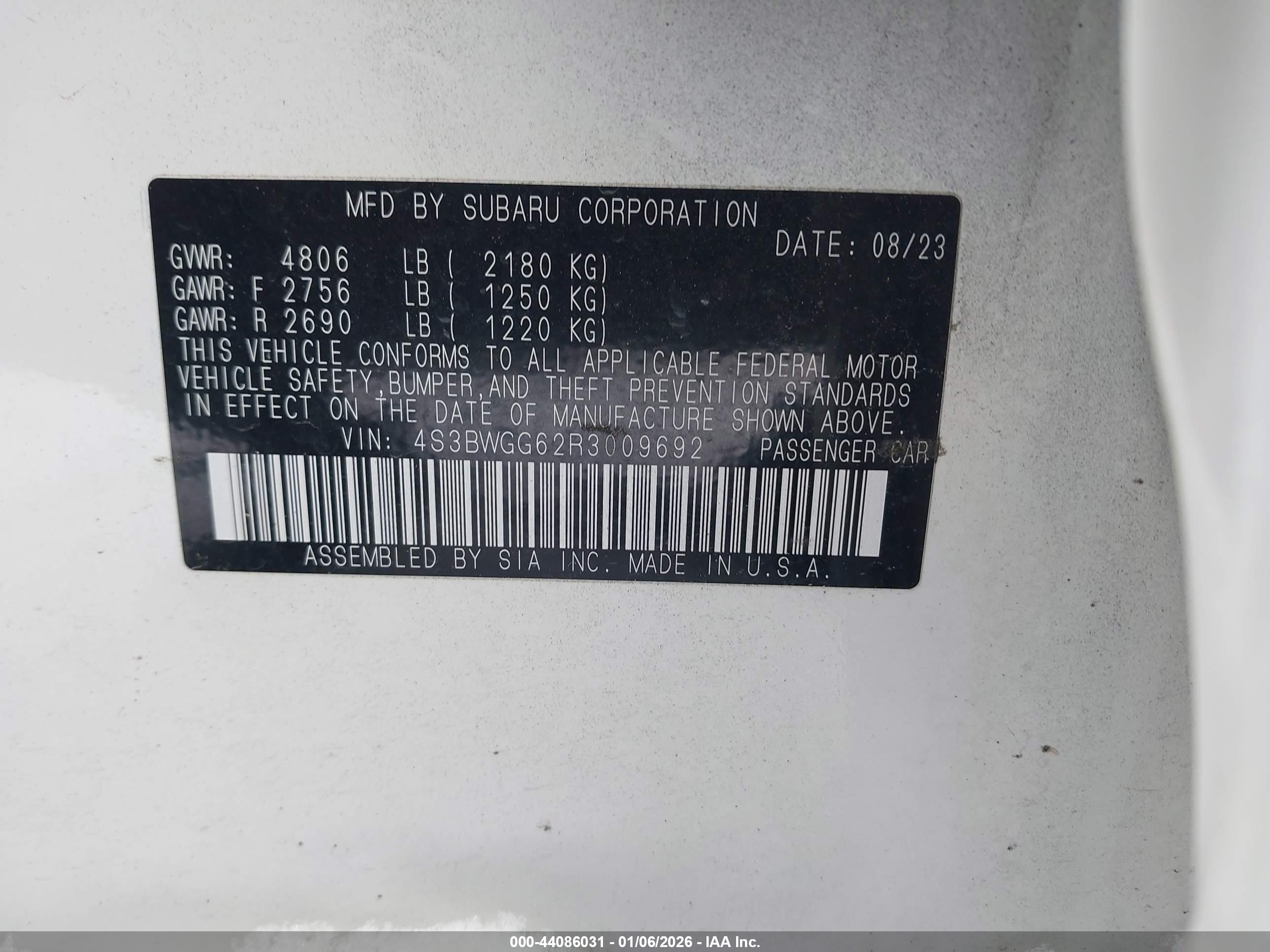 SUBARU LEGACY image 9