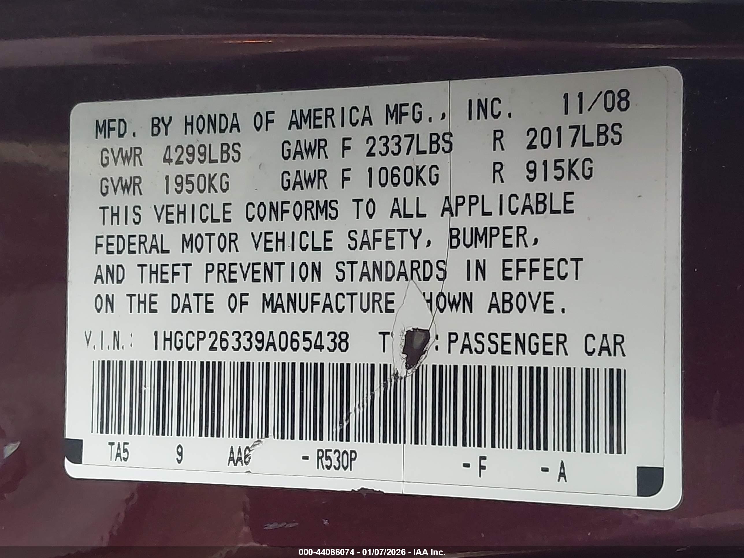 HONDA ACCORD image 9