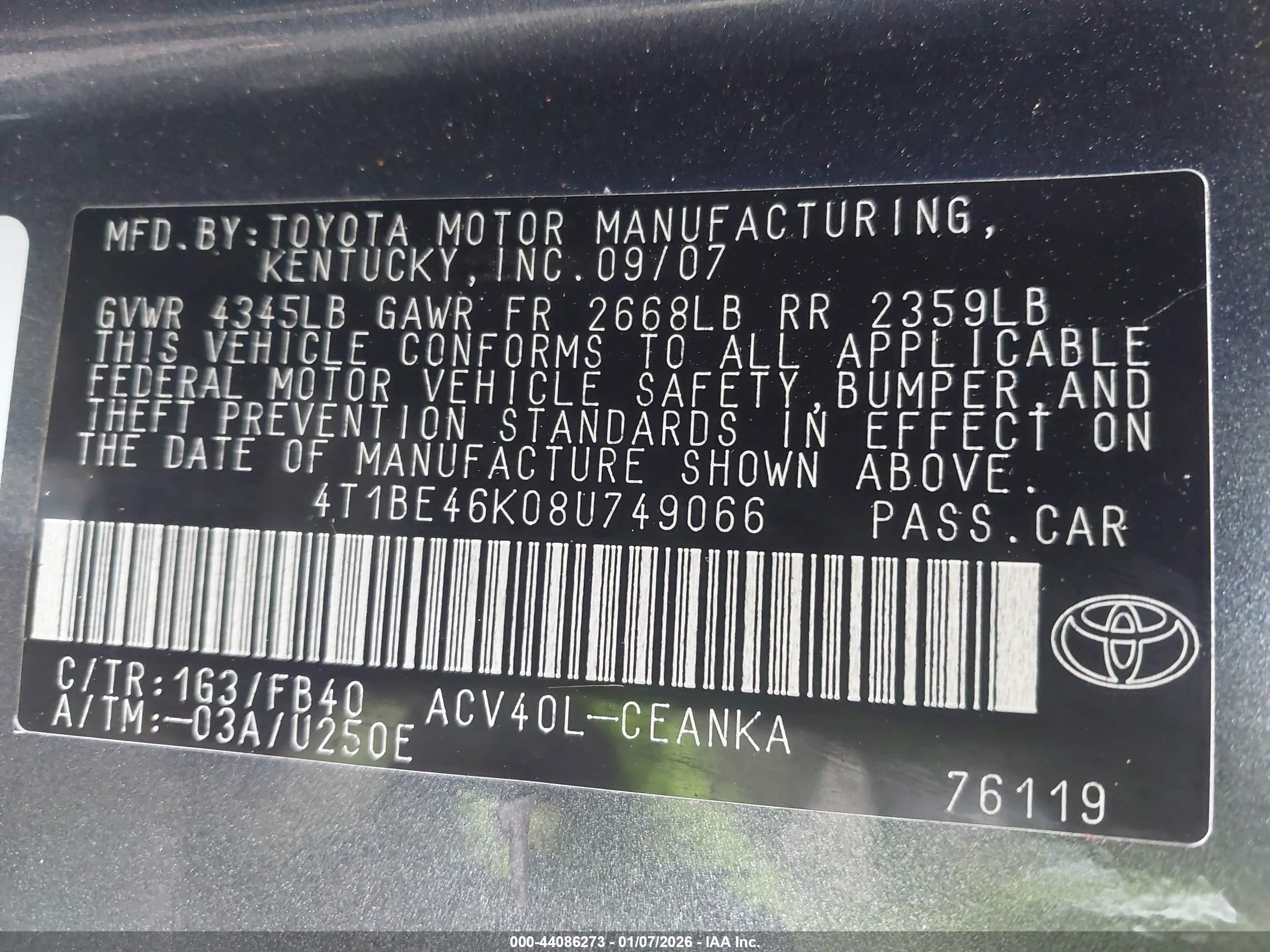 TOYOTA CAMRY image 9