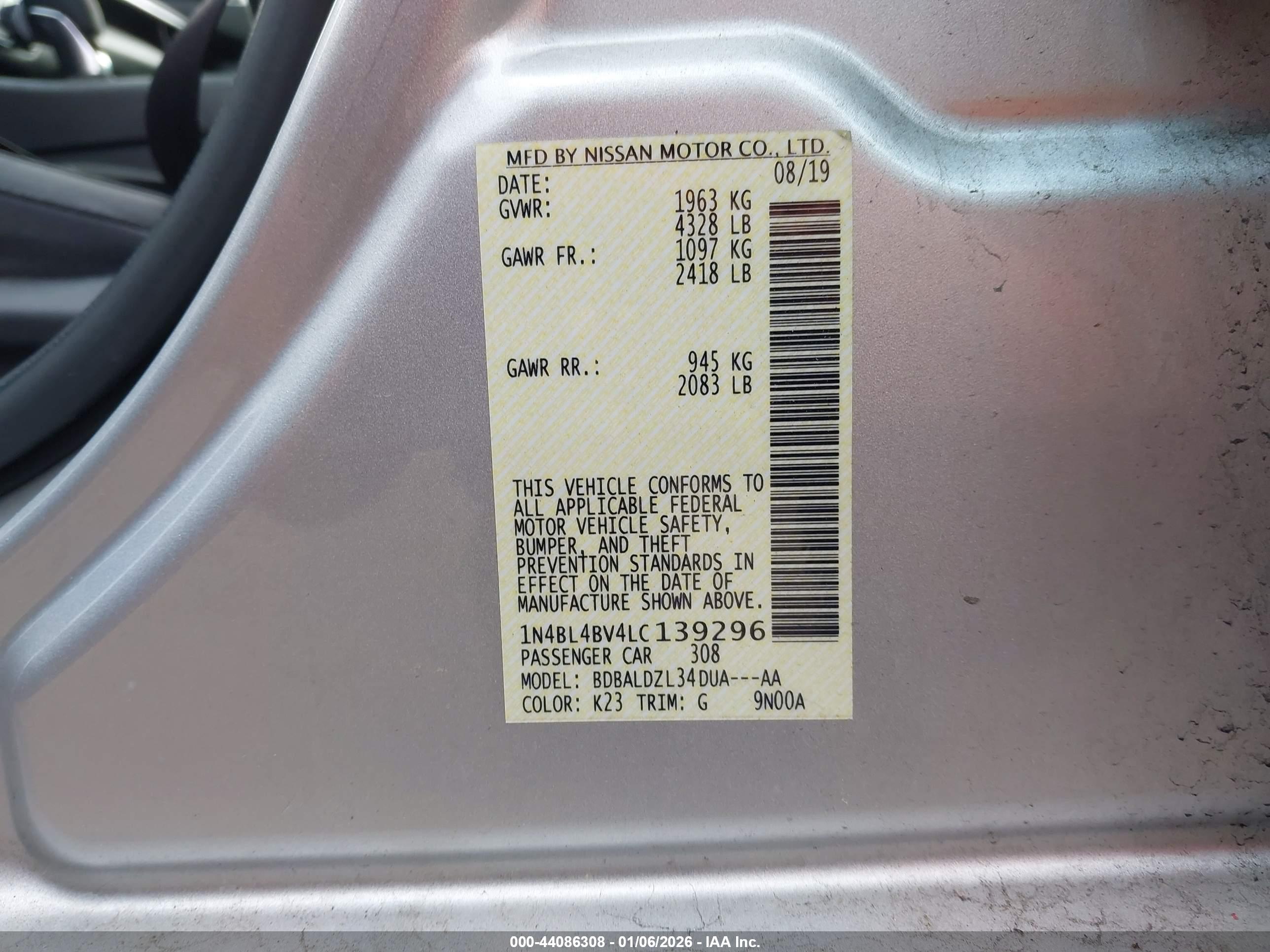 NISSAN ALTIMA image 9