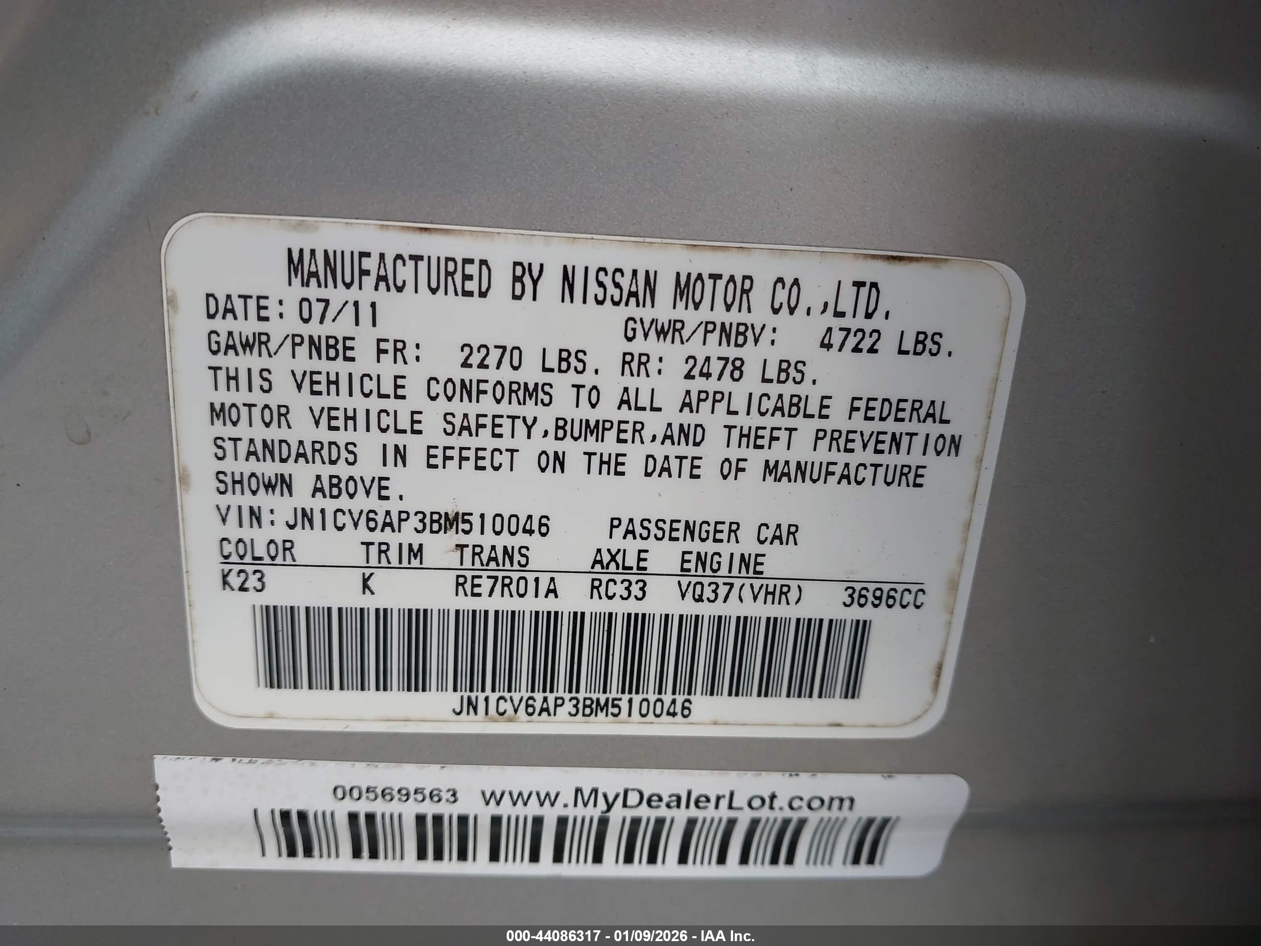 INFINITI G37 image 9