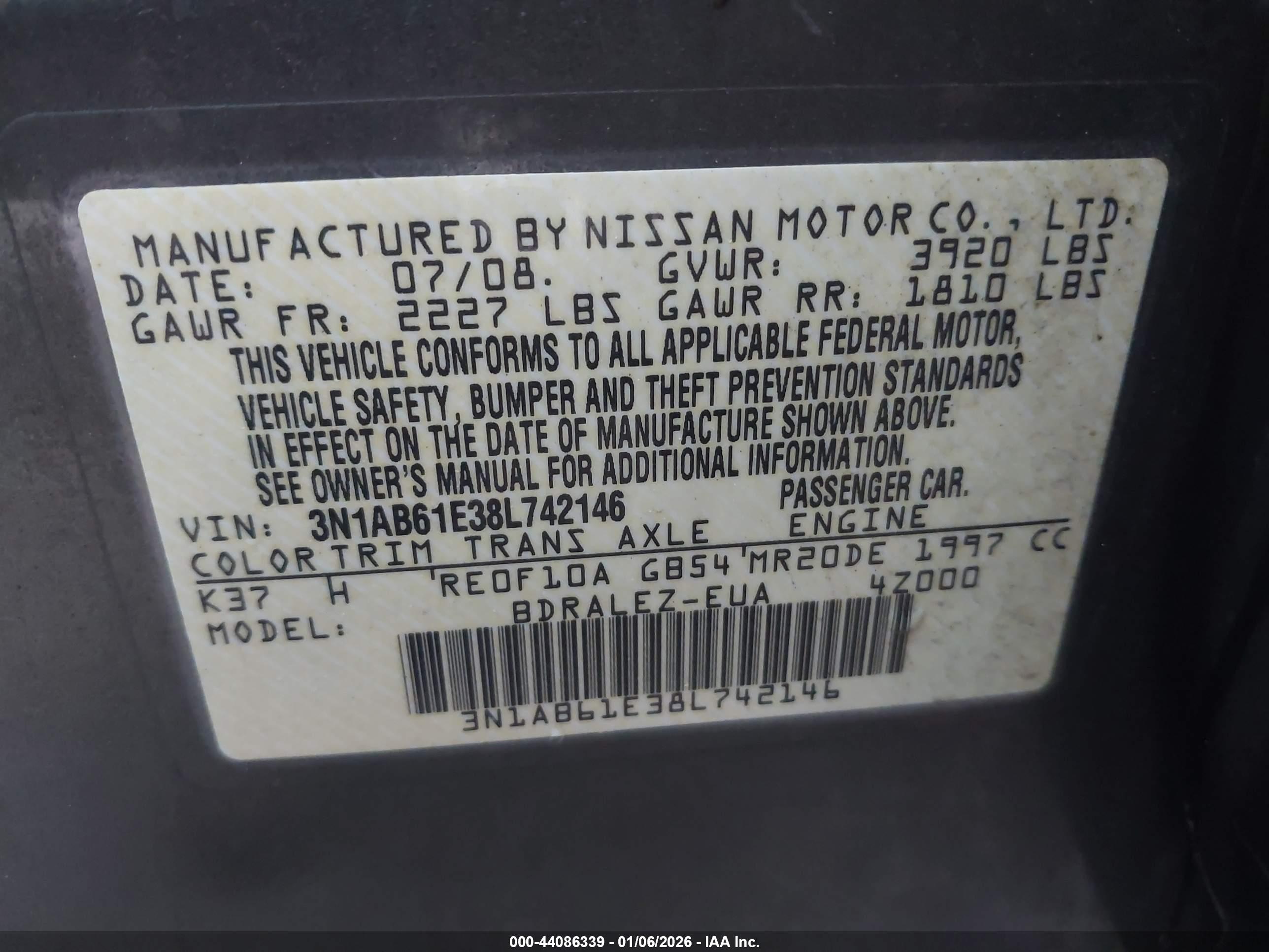 NISSAN SENTRA image 9