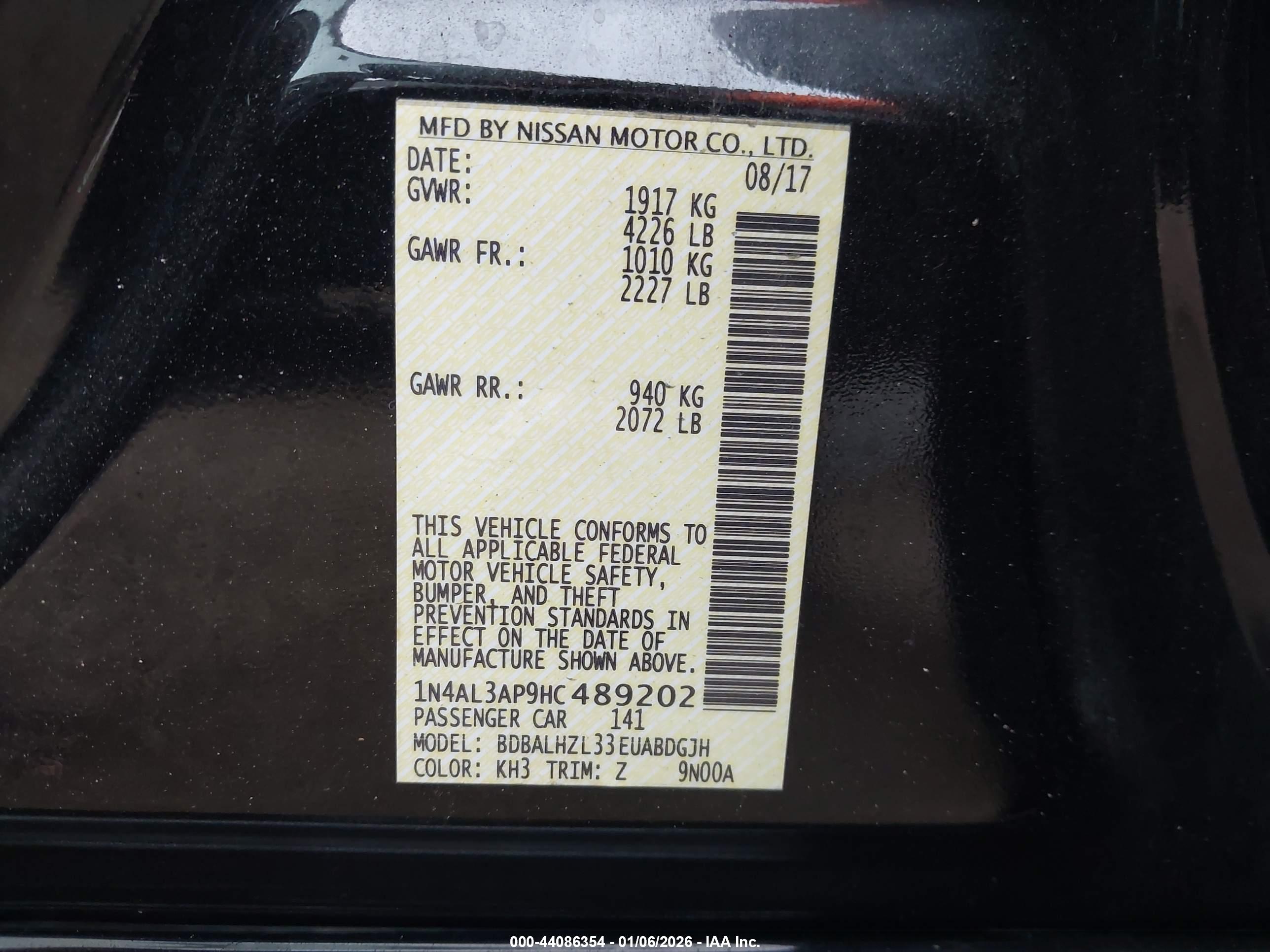NISSAN ALTIMA image 9