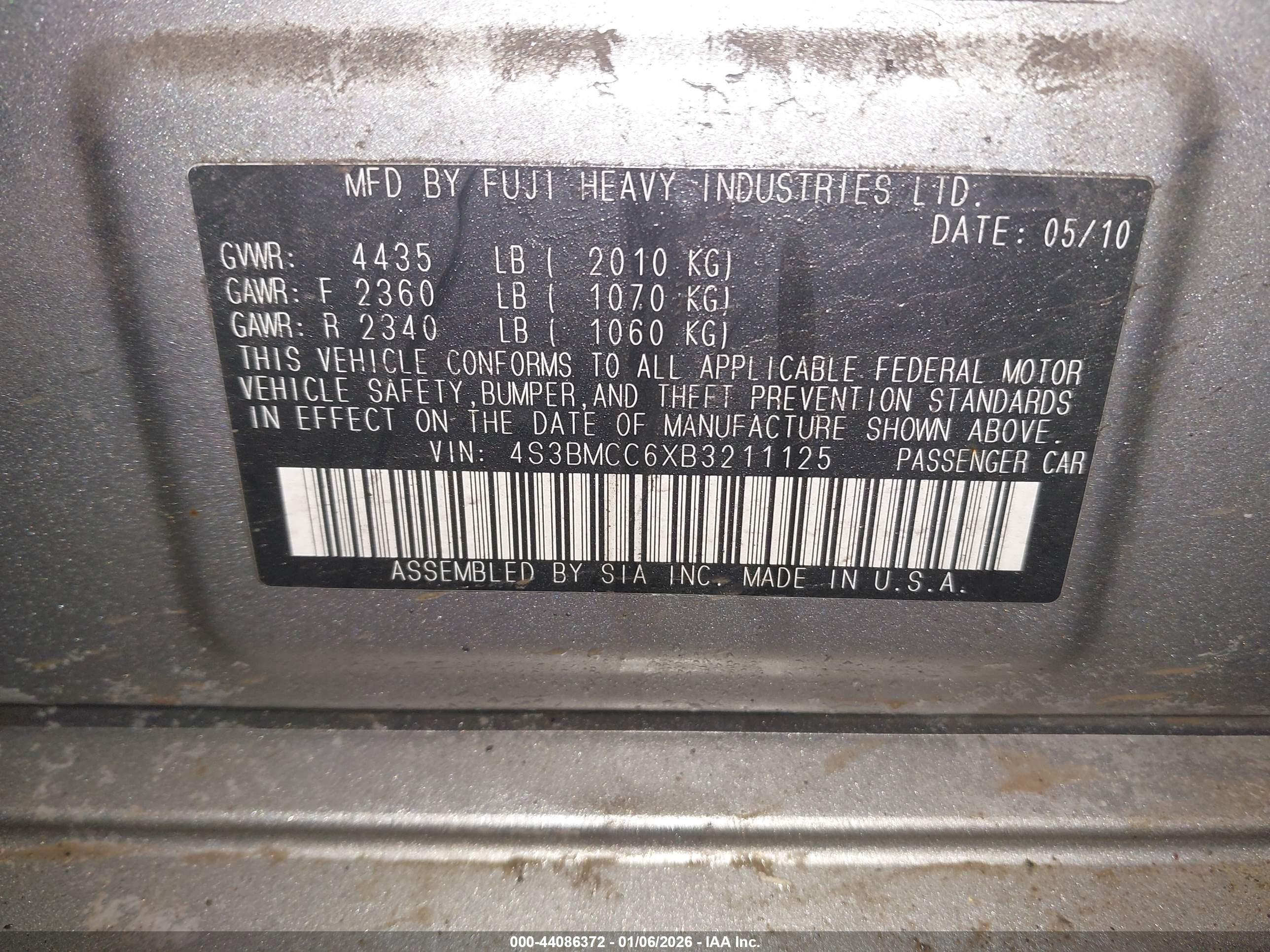 SUBARU LEGACY image 9