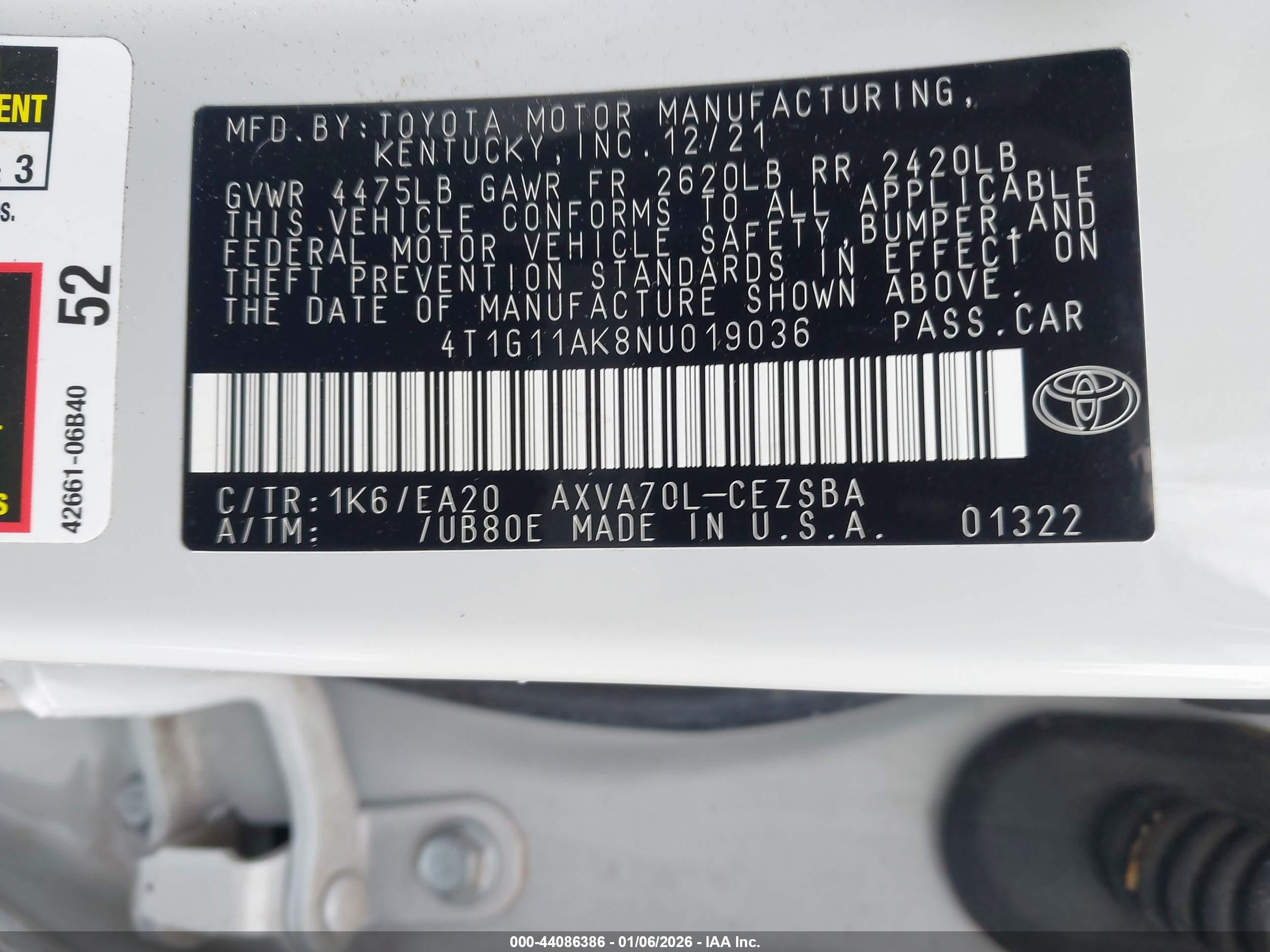 TOYOTA CAMRY image 9
