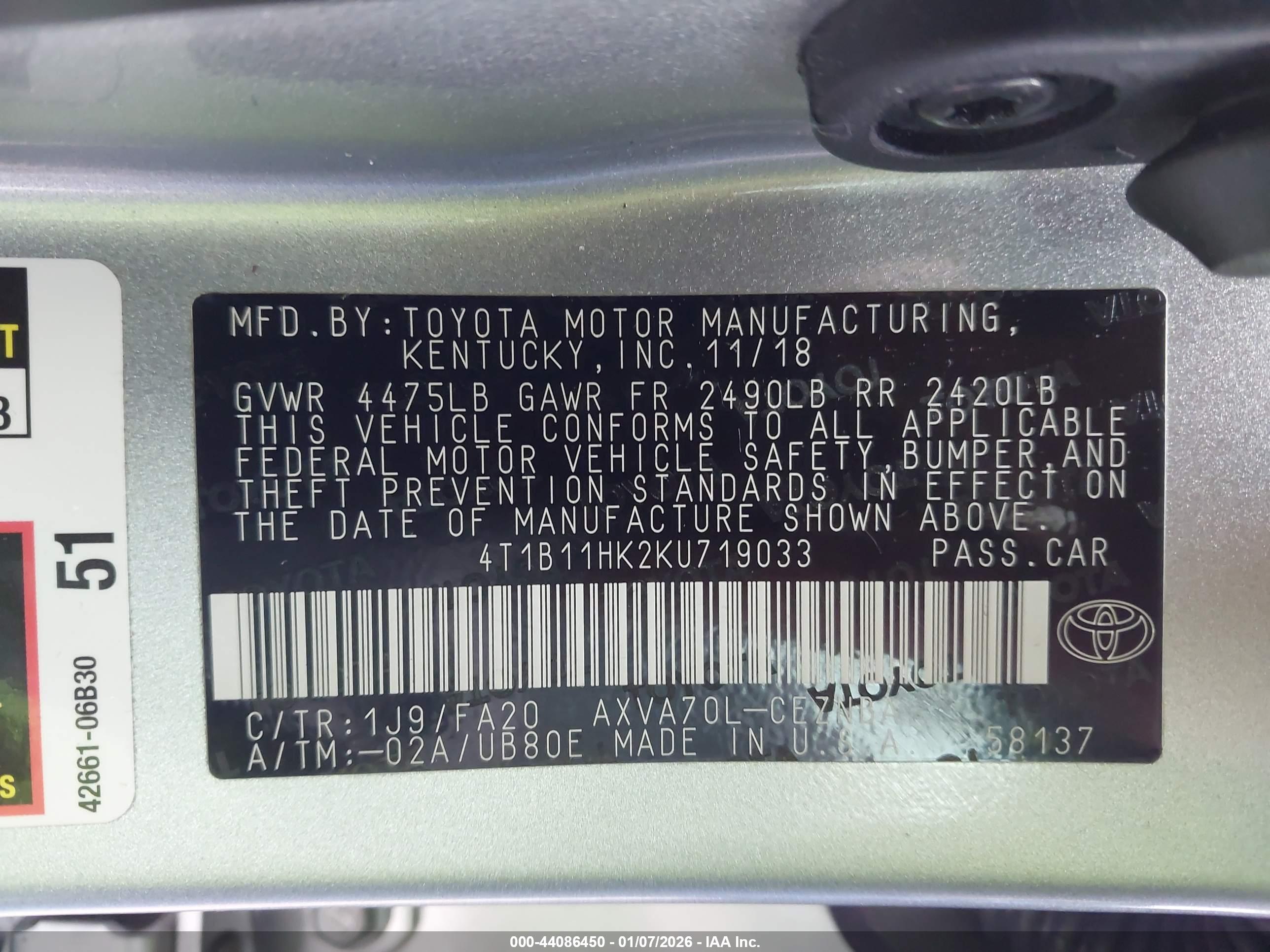 TOYOTA CAMRY image 9
