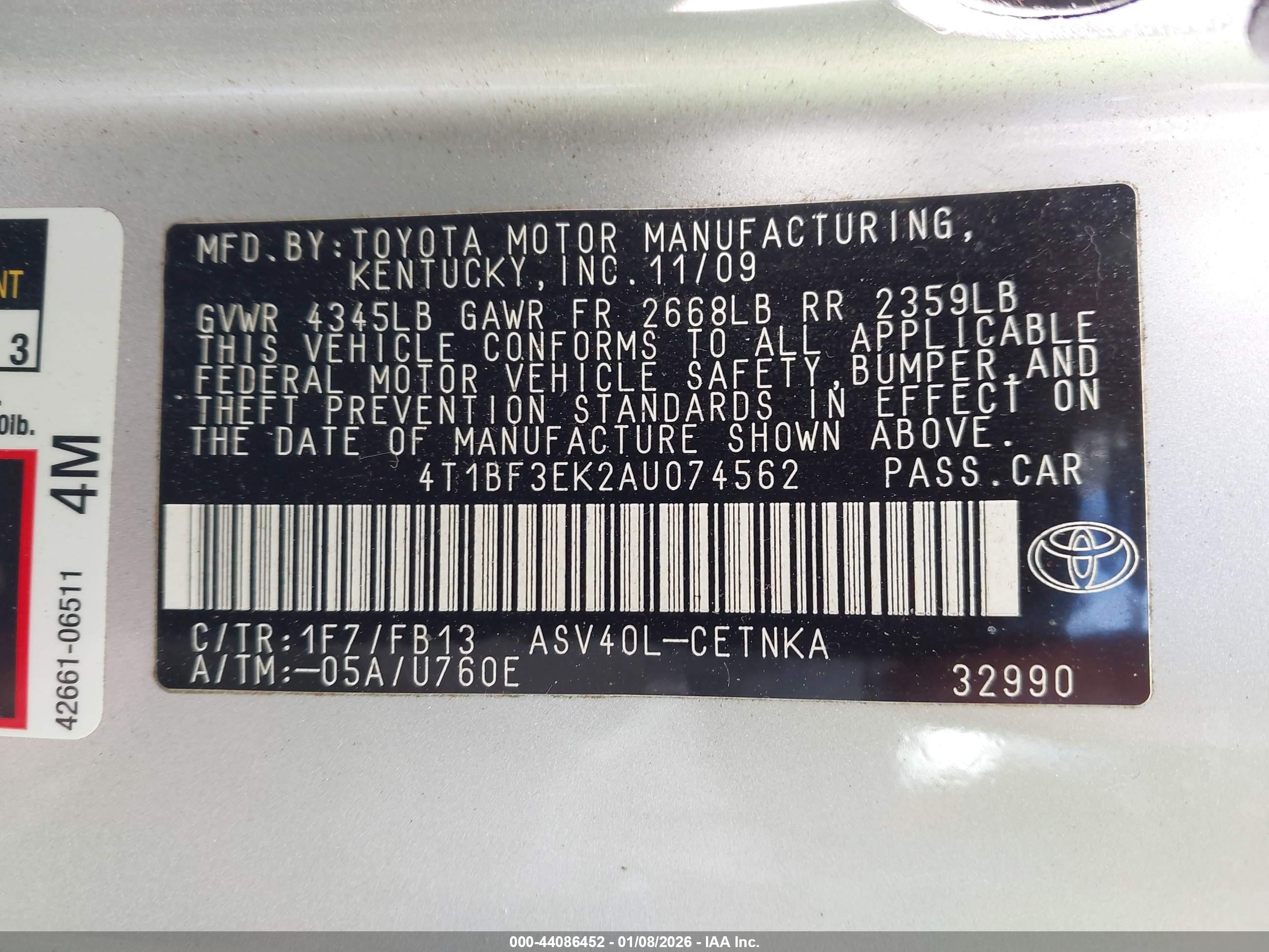 TOYOTA CAMRY image 9