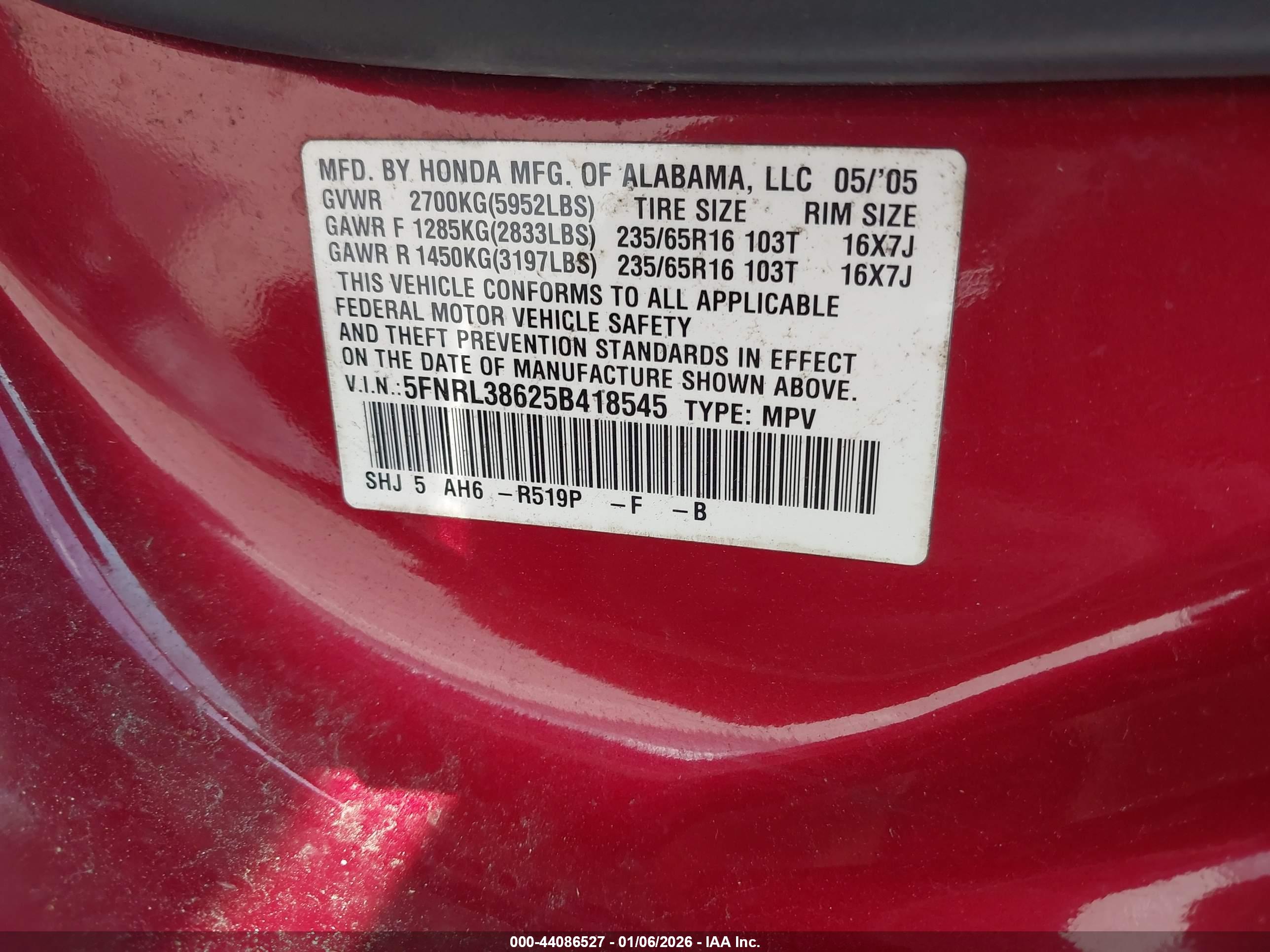 HONDA ODYSSEY image 9