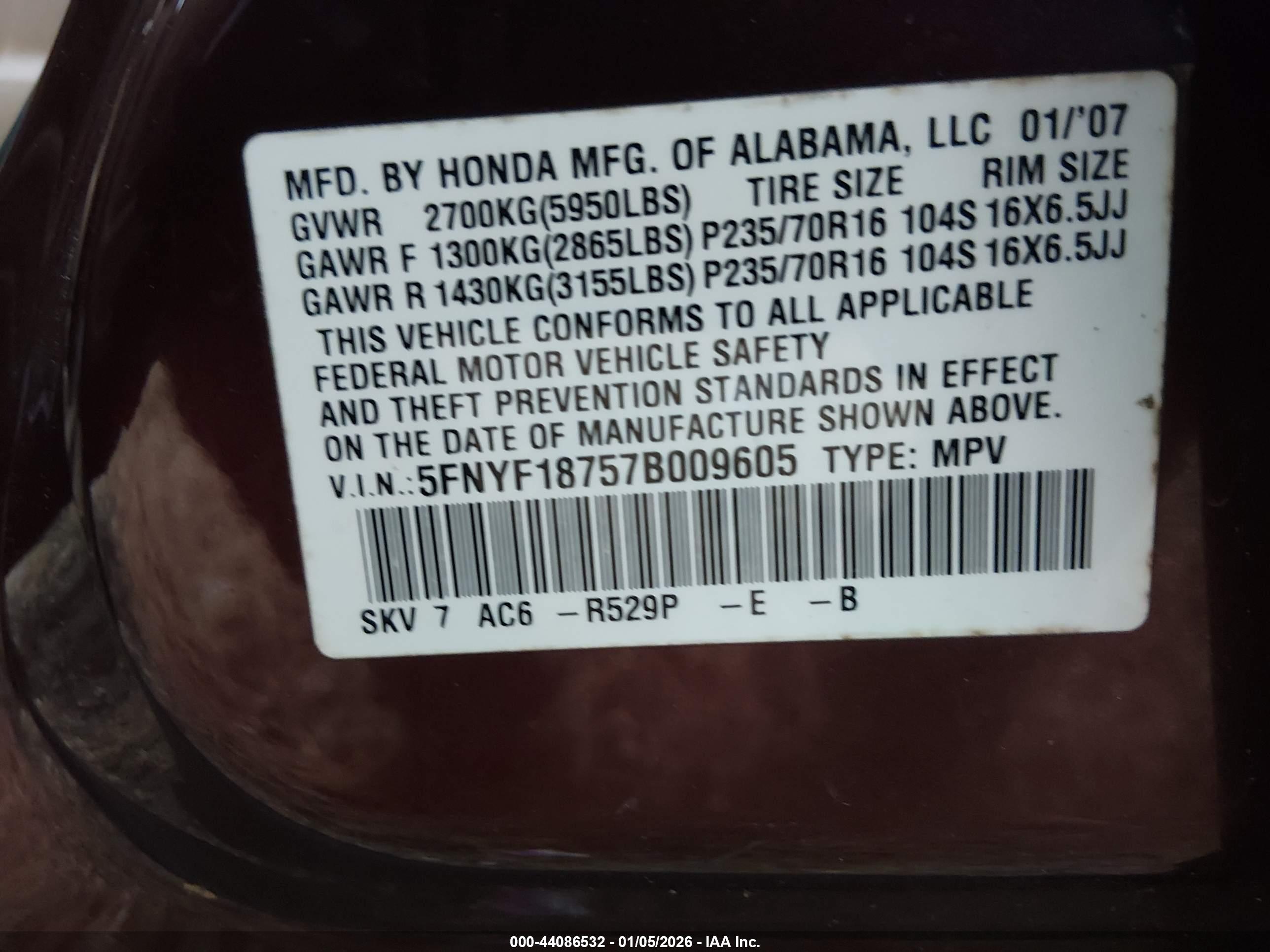HONDA PILOT image 9