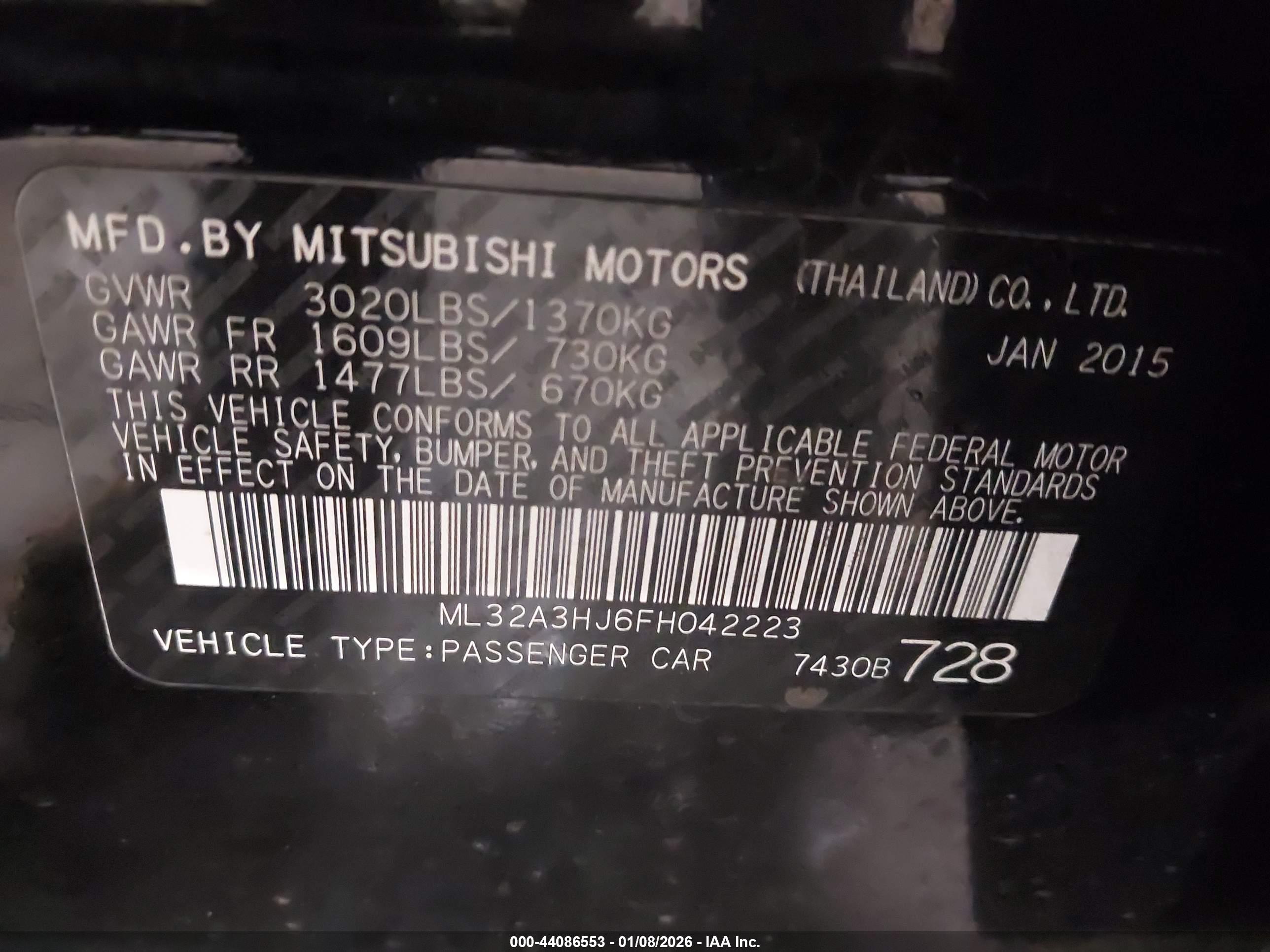 MITSUBISHI MIRAGE image 9