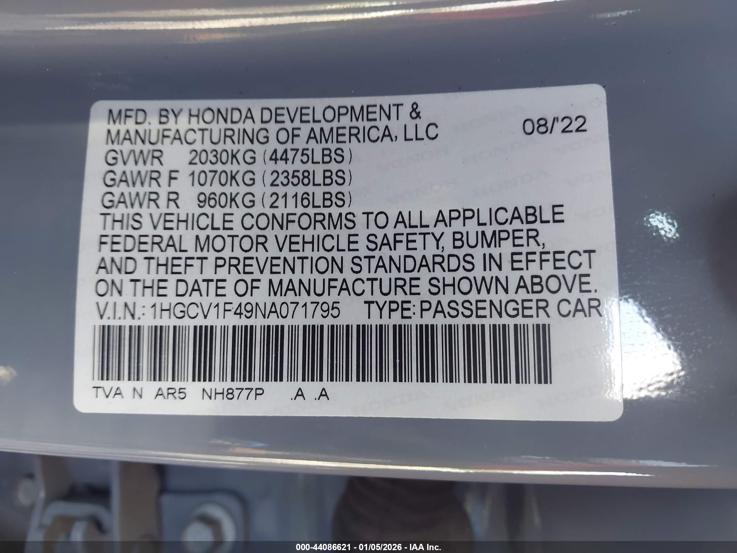 HONDA ACCORD image 9