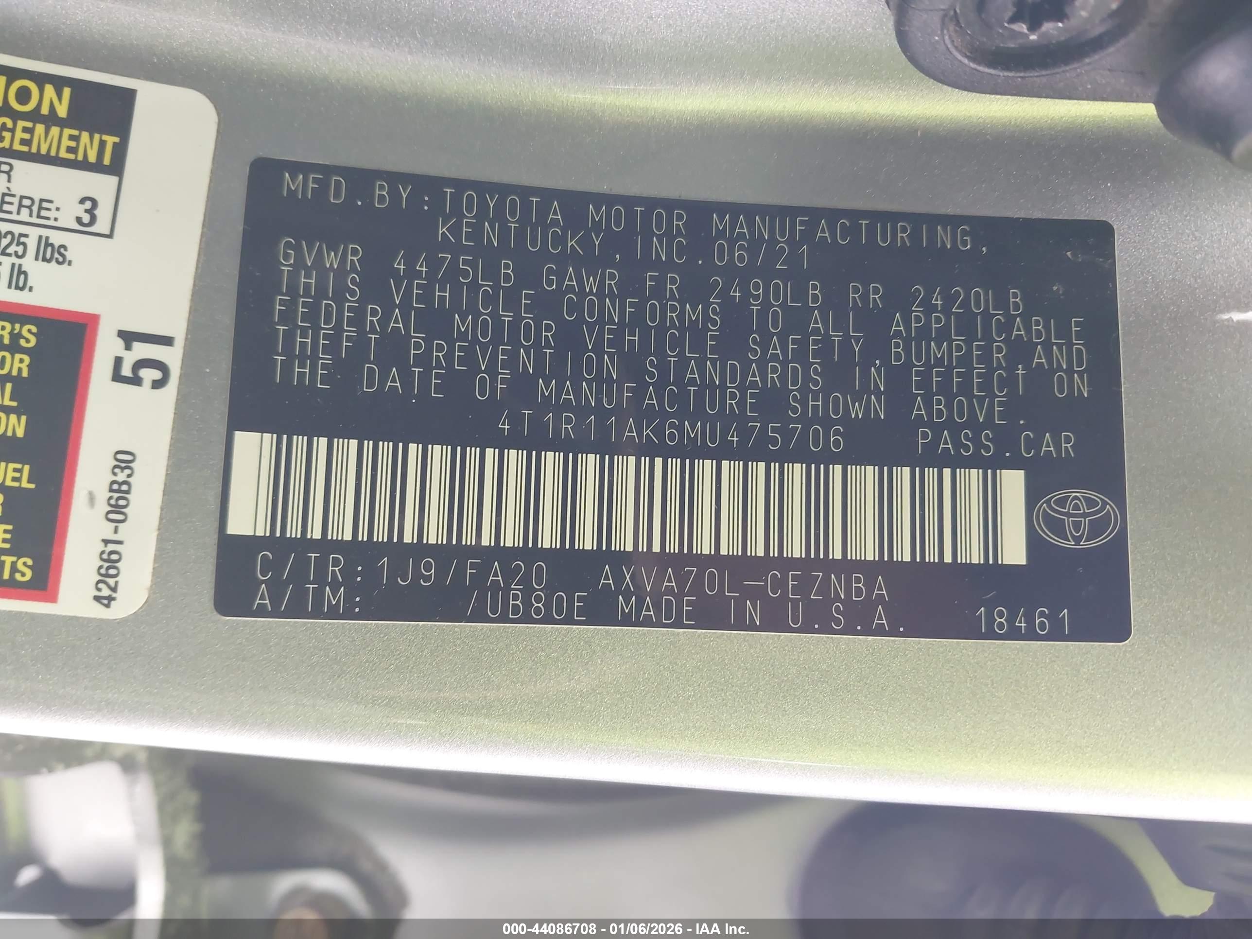 TOYOTA CAMRY image 9