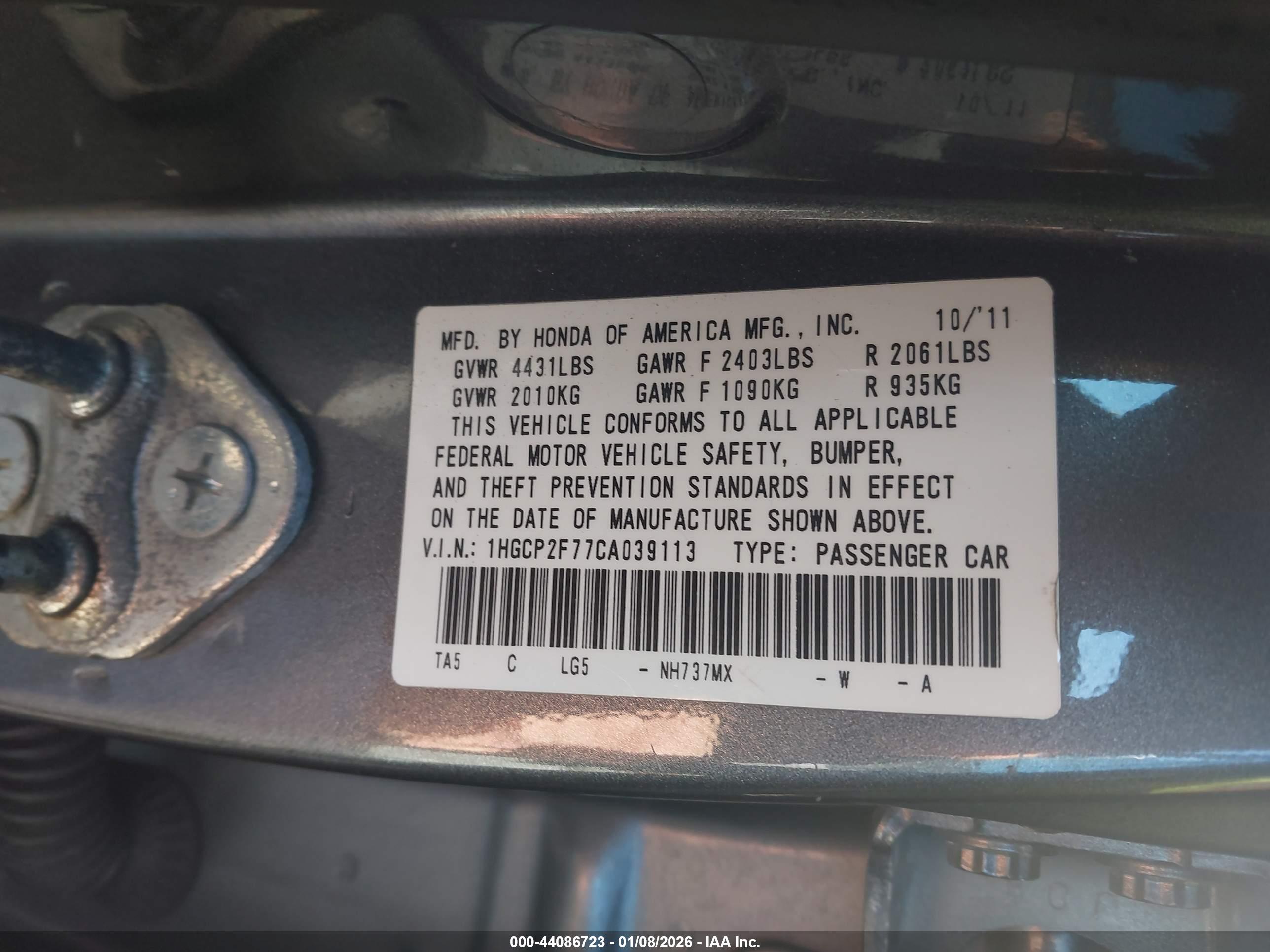 HONDA ACCORD image 9