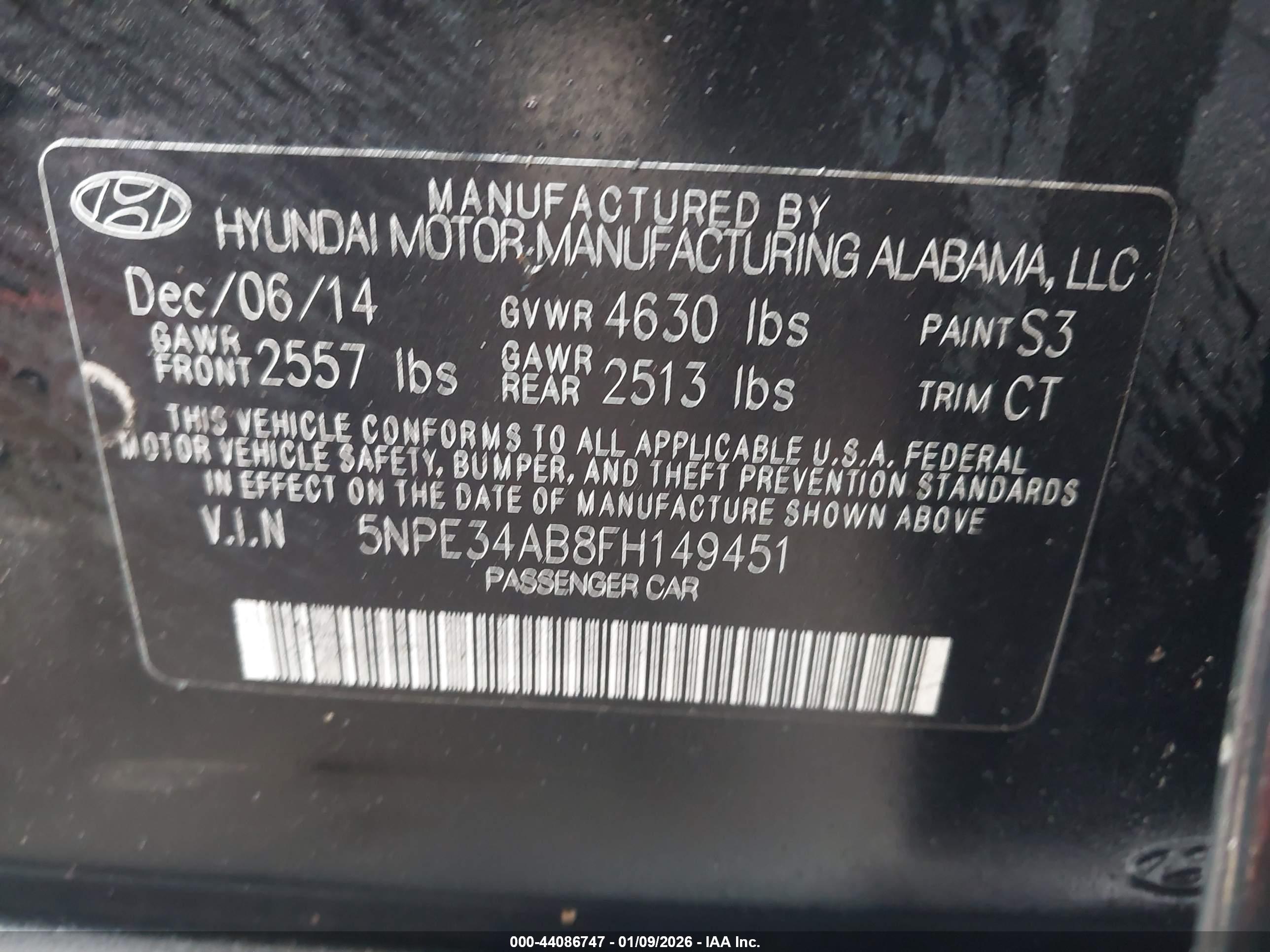 HYUNDAI SONATA image 9