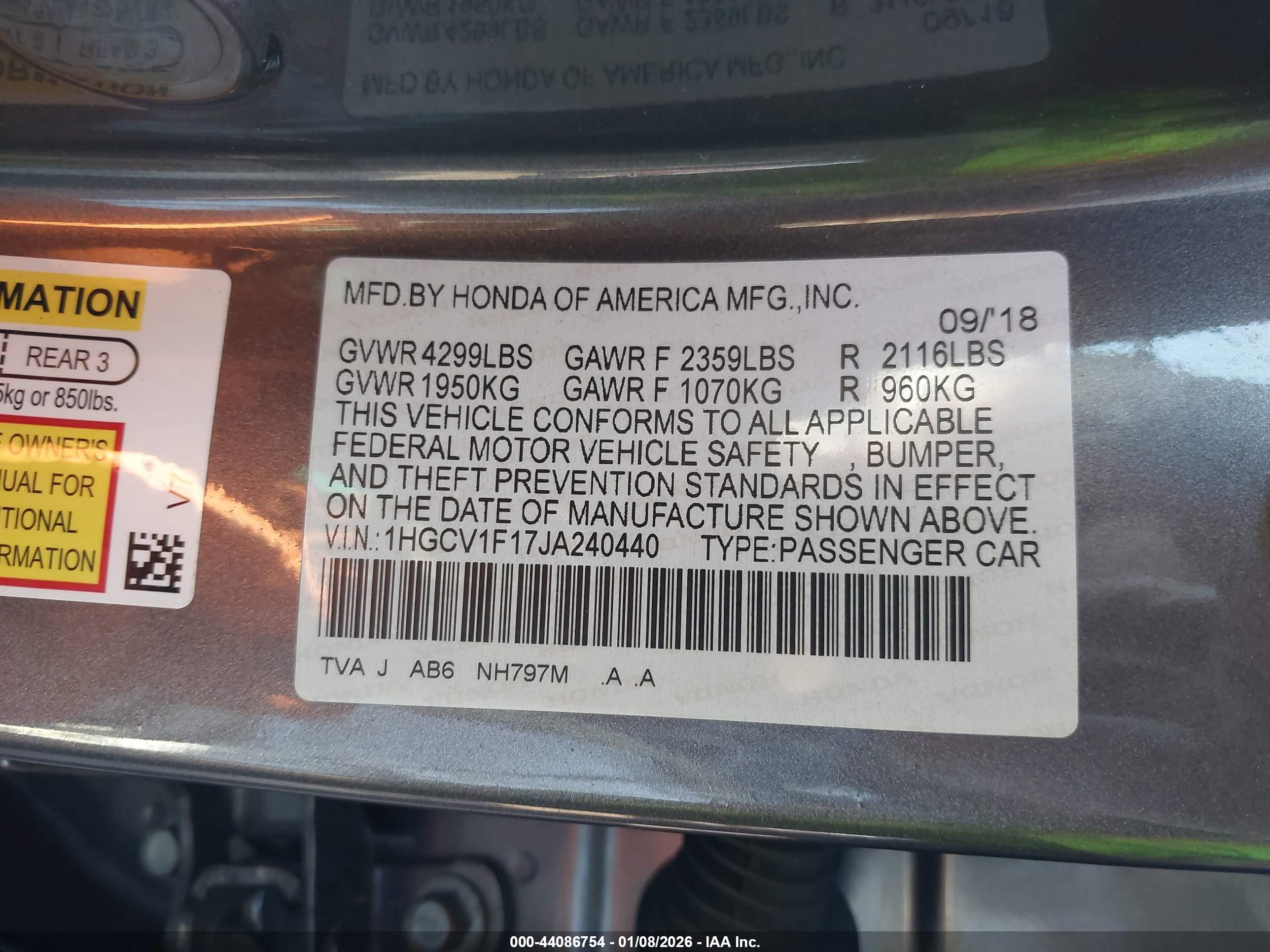 HONDA ACCORD image 9