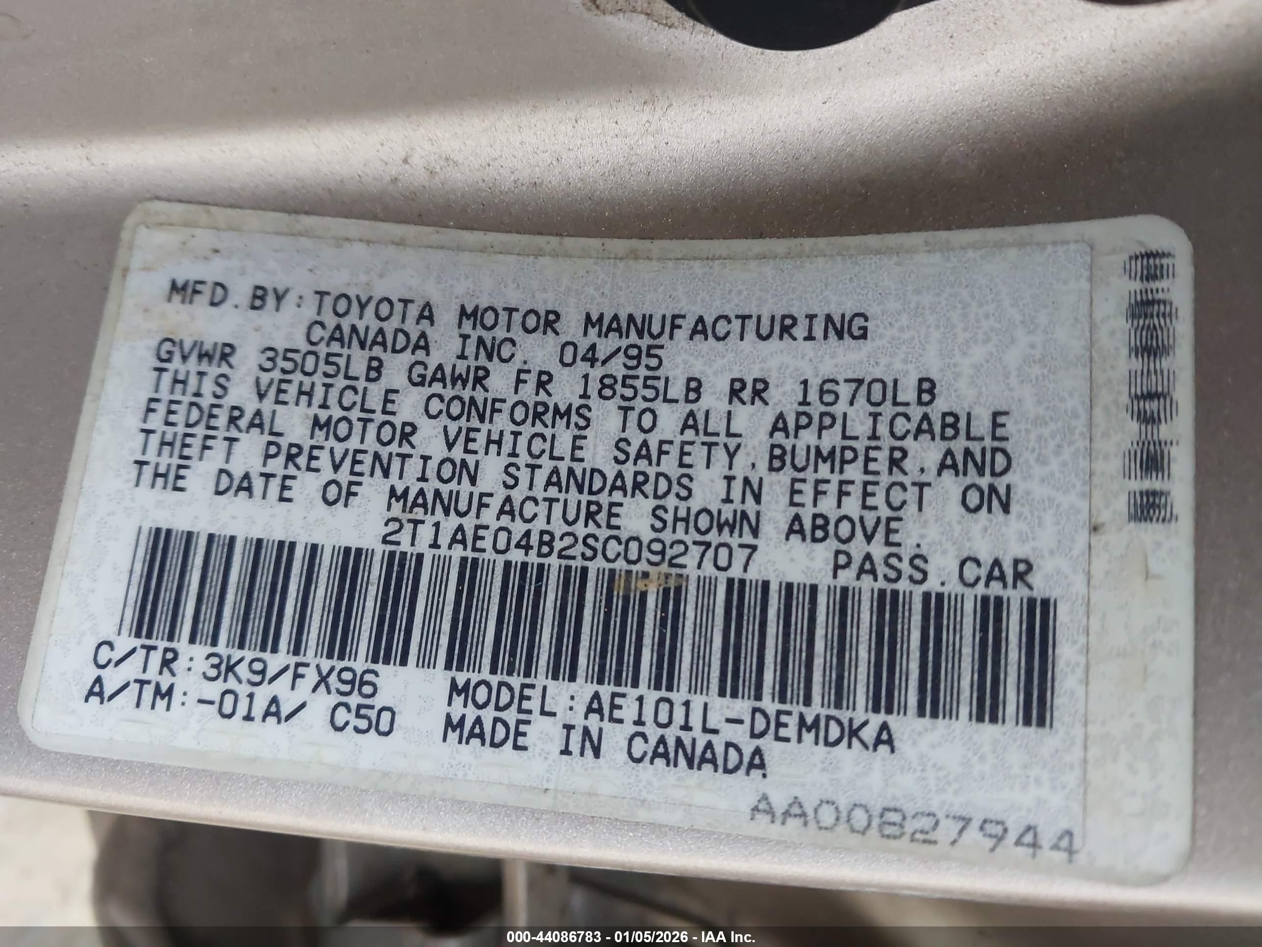 TOYOTA COROLLA image 9