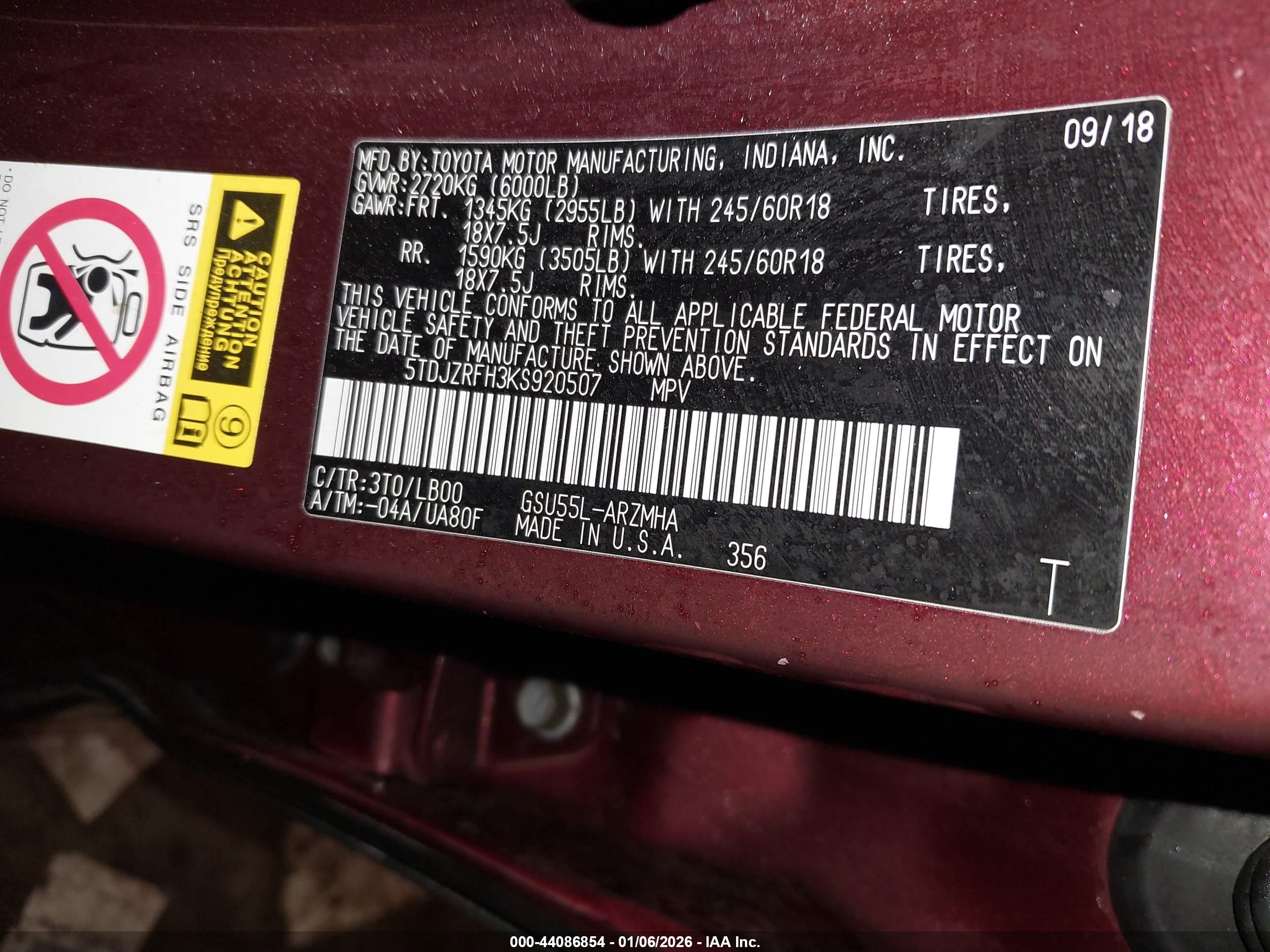 TOYOTA HIGHLANDER image 9
