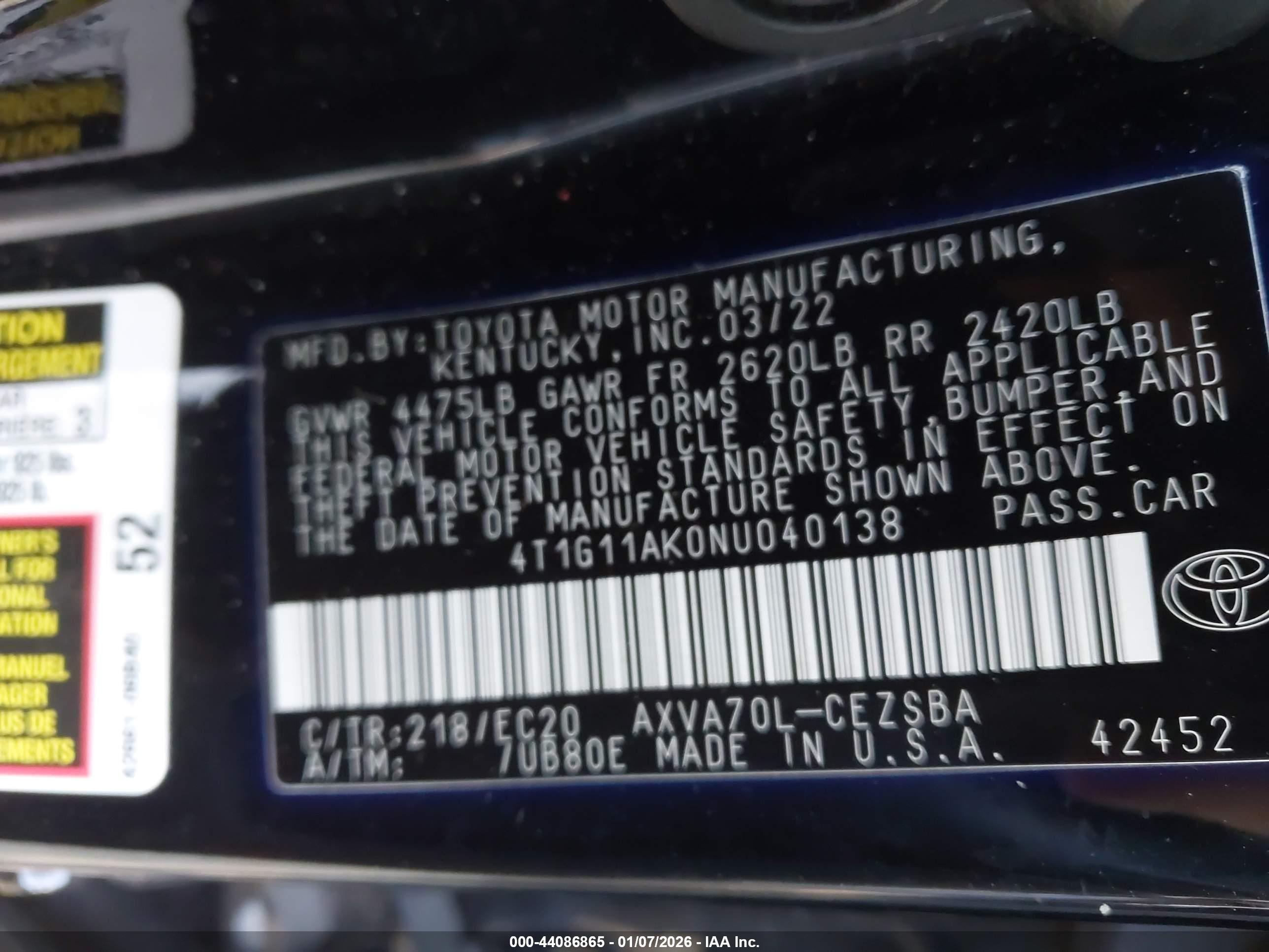 TOYOTA CAMRY image 9