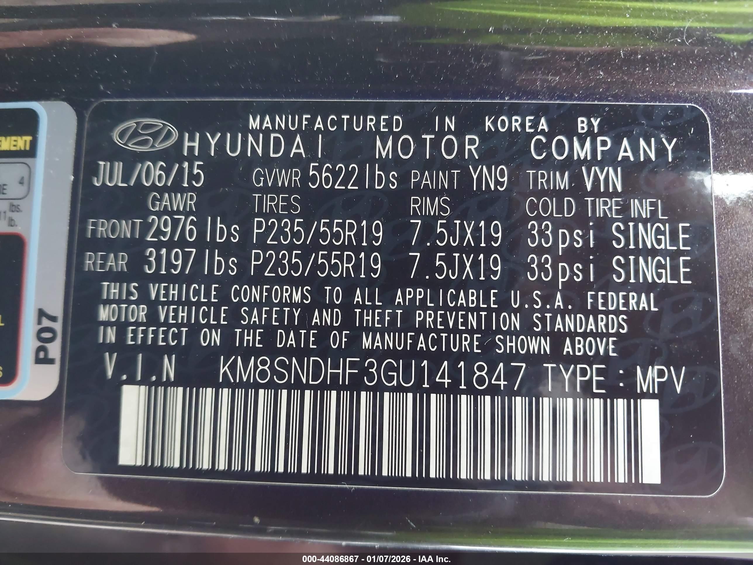 HYUNDAI SANTA image 9