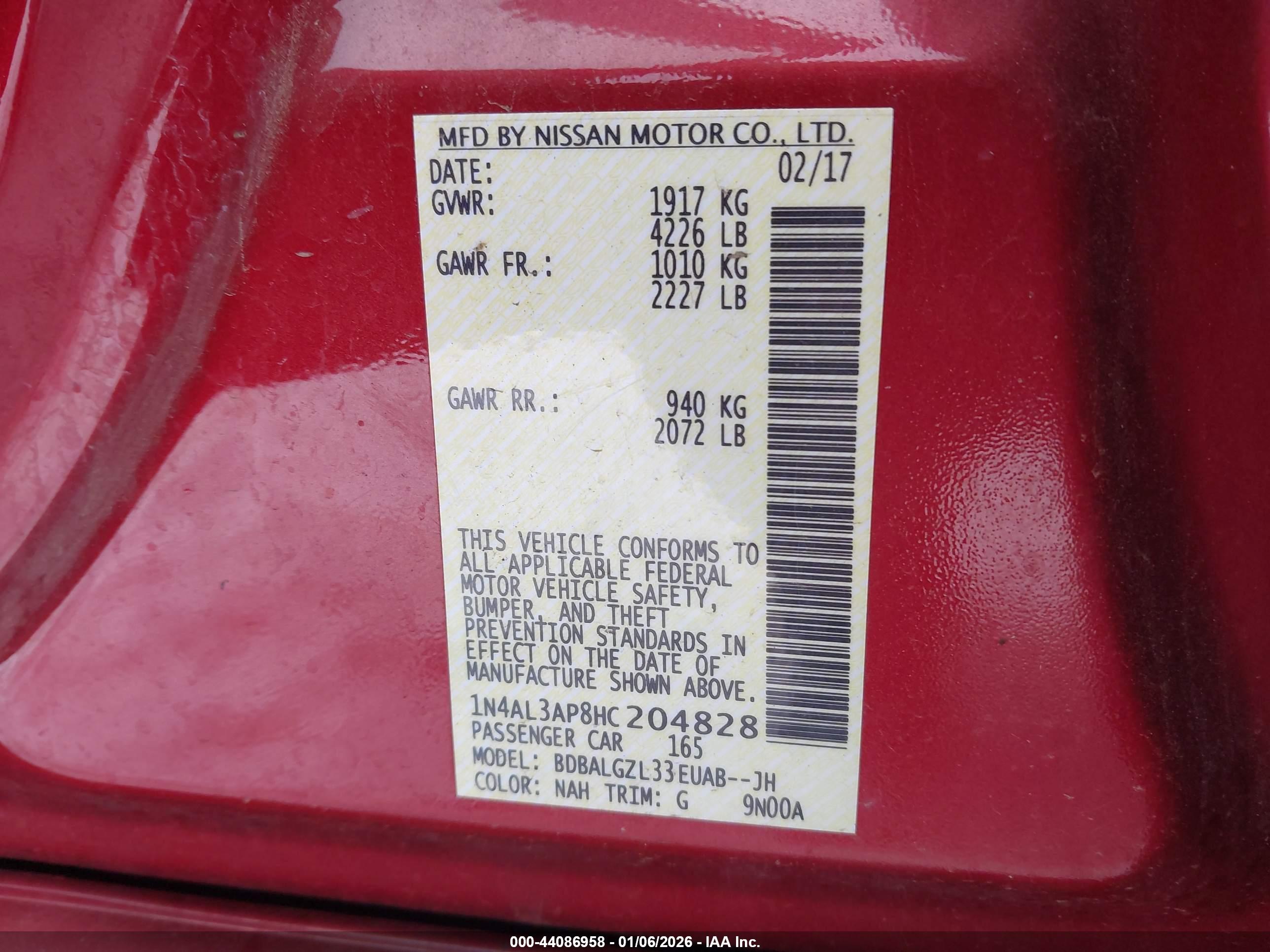 NISSAN ALTIMA image 9