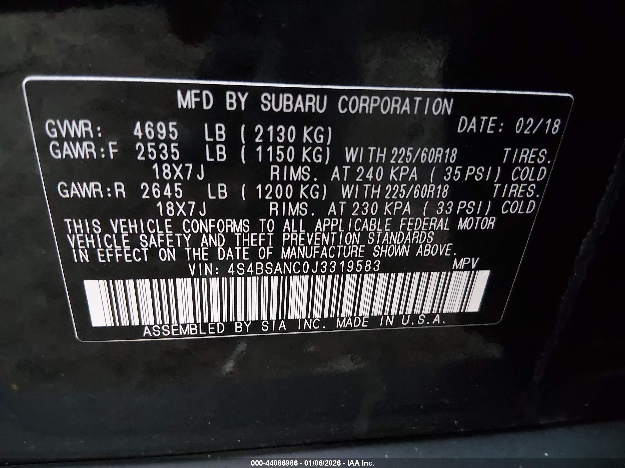 SUBARU OUTBACK image 9