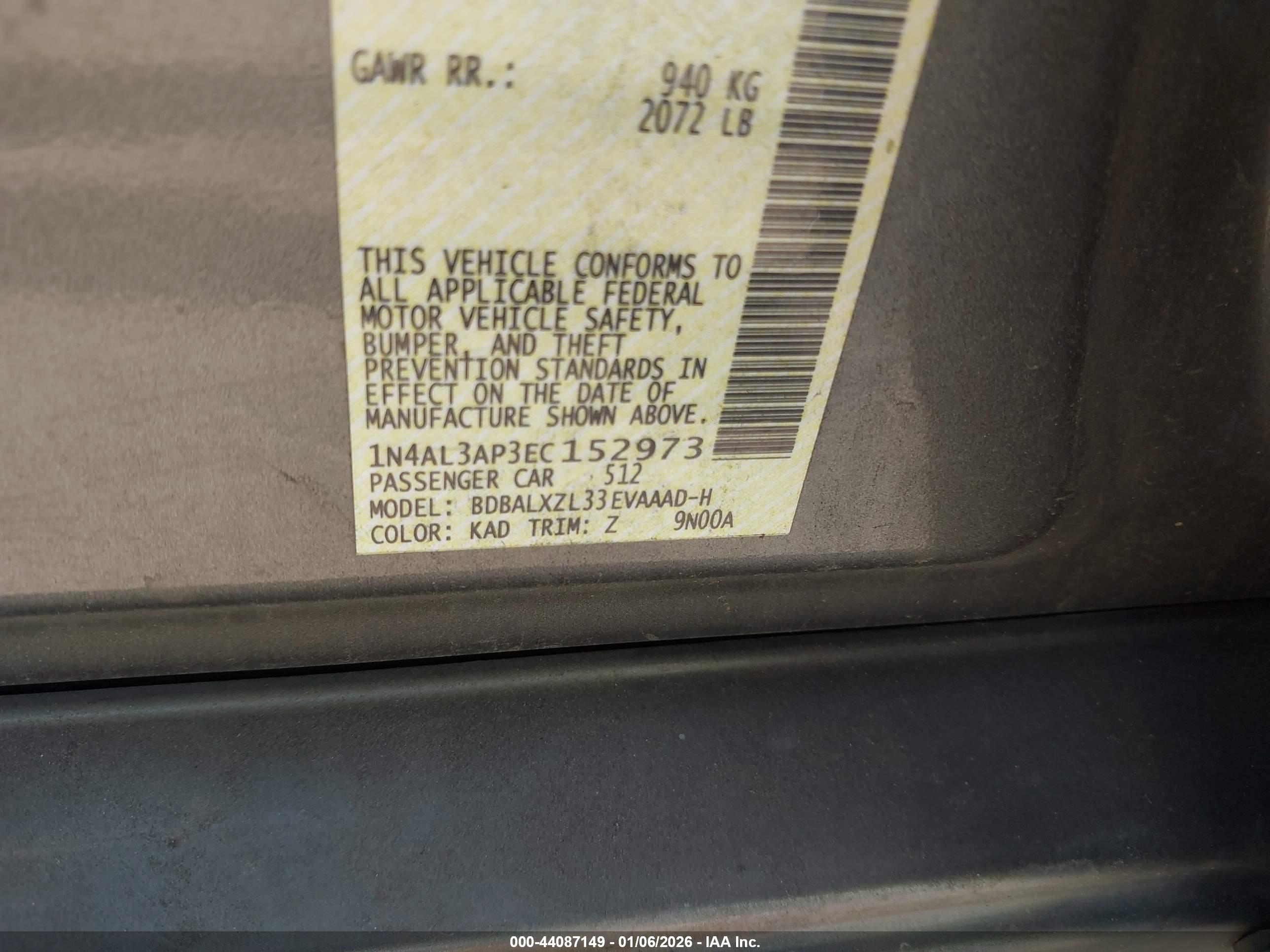 NISSAN ALTIMA image 9