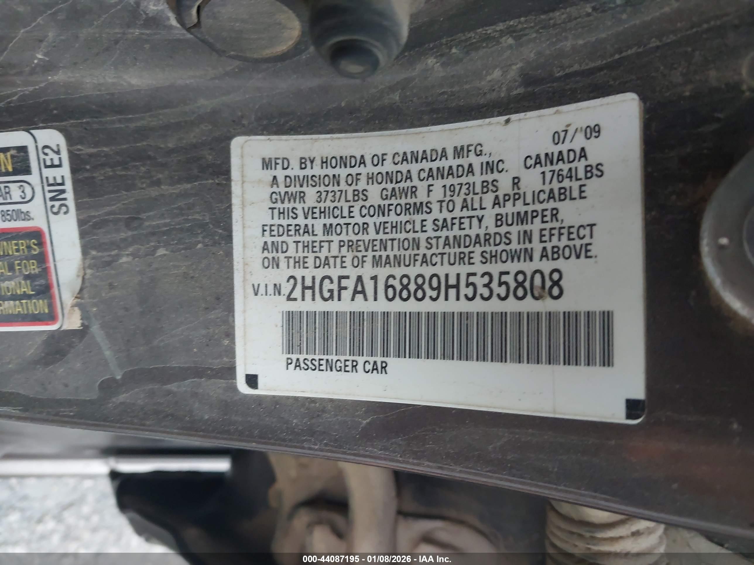HONDA CIVIC image 9