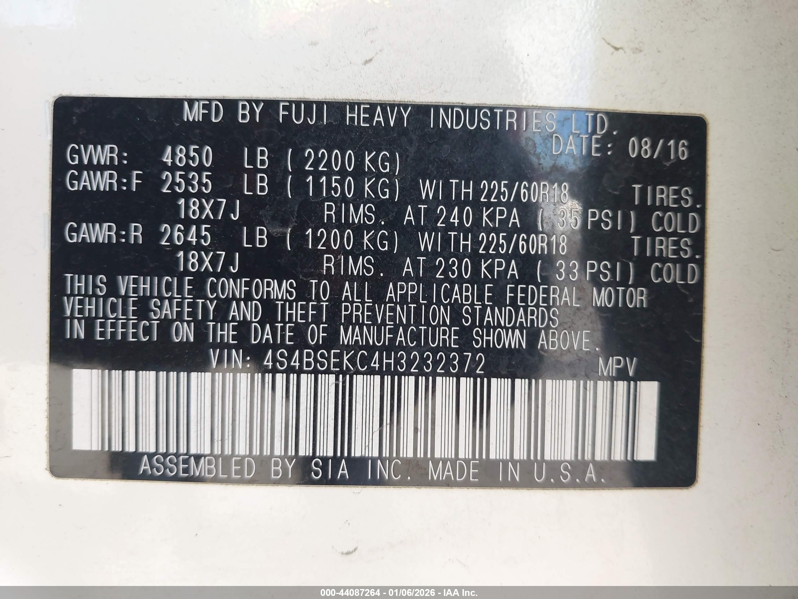 SUBARU OUTBACK image 9