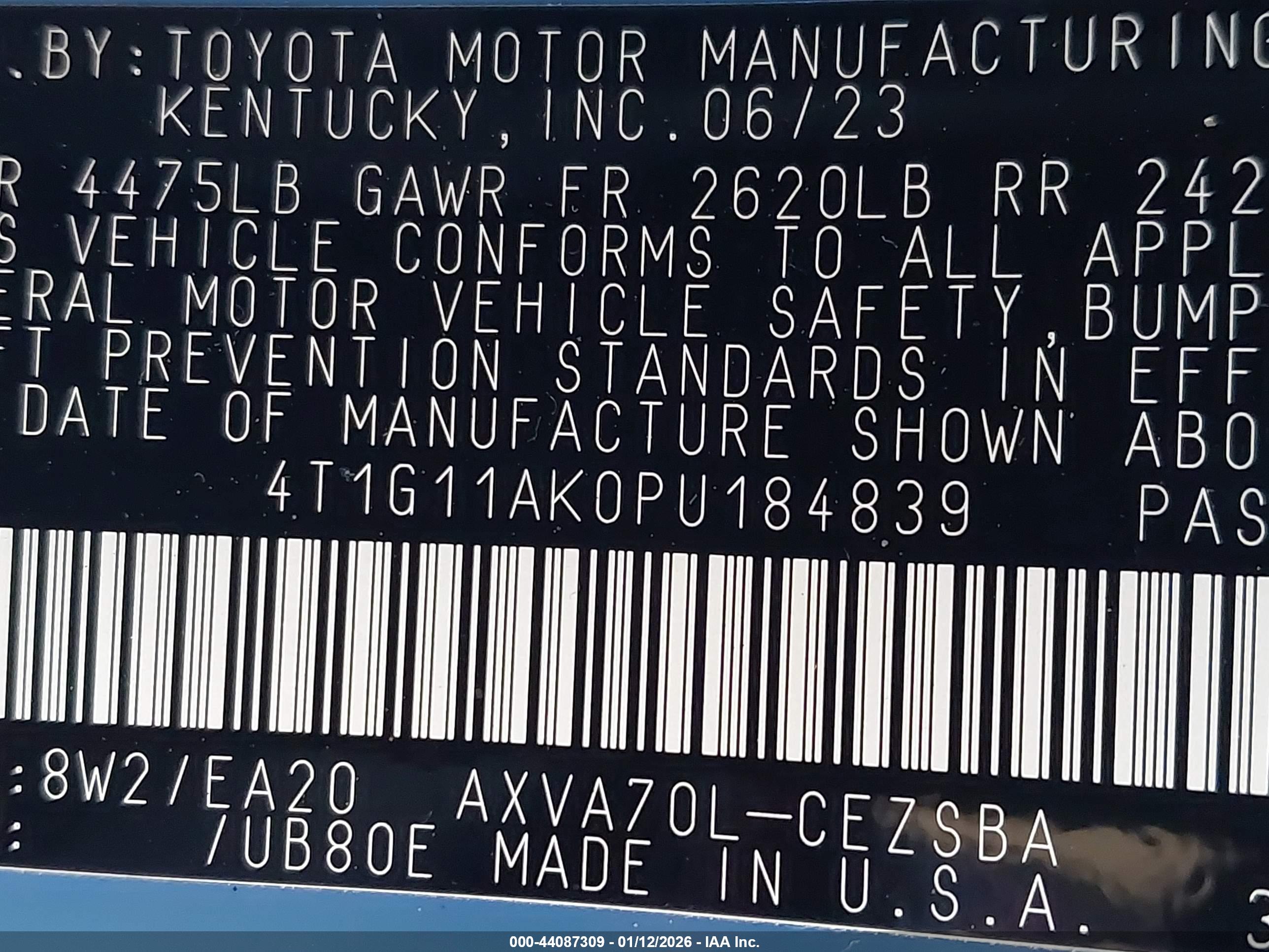 TOYOTA CAMRY image 9