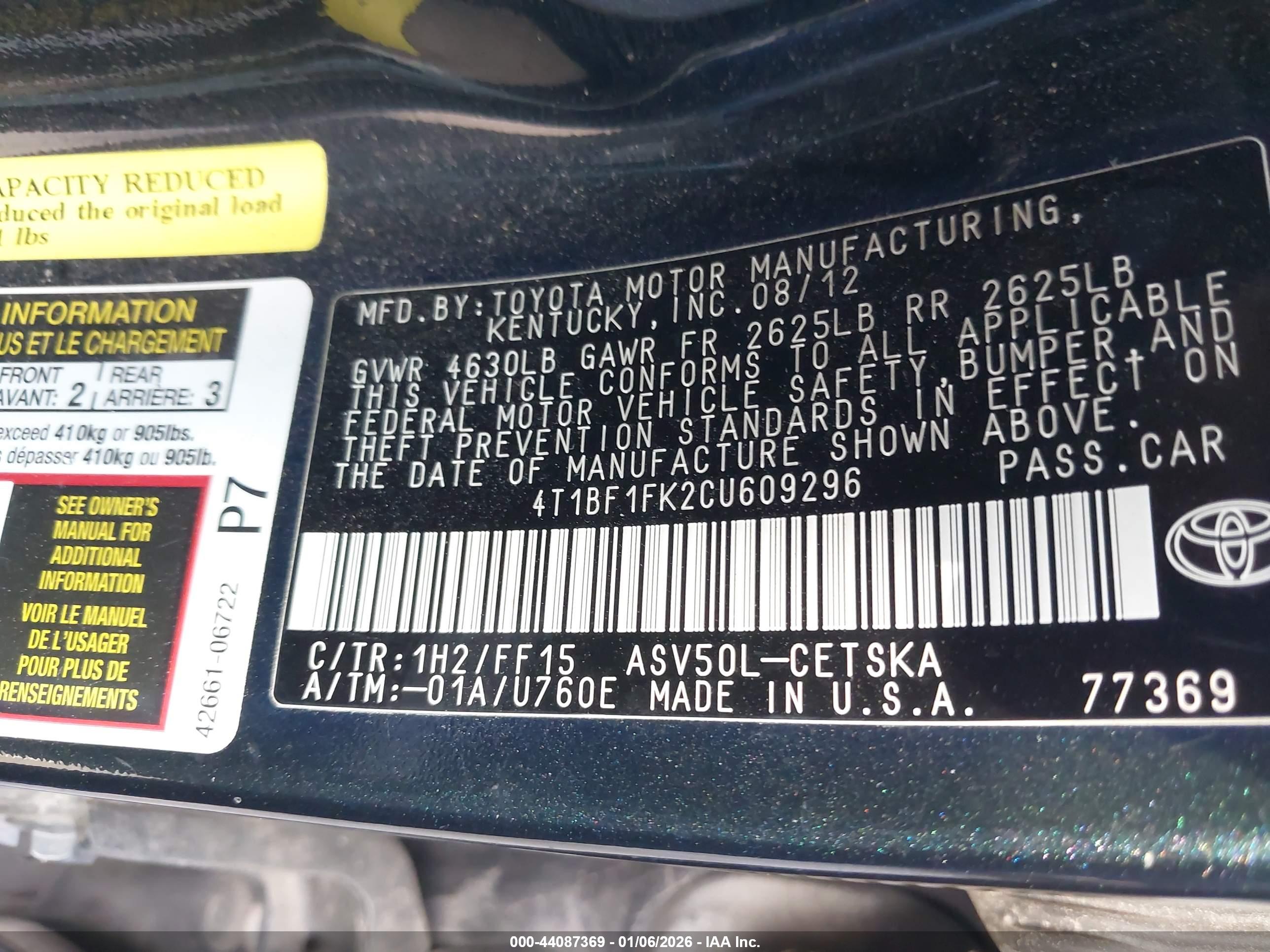 TOYOTA CAMRY image 9