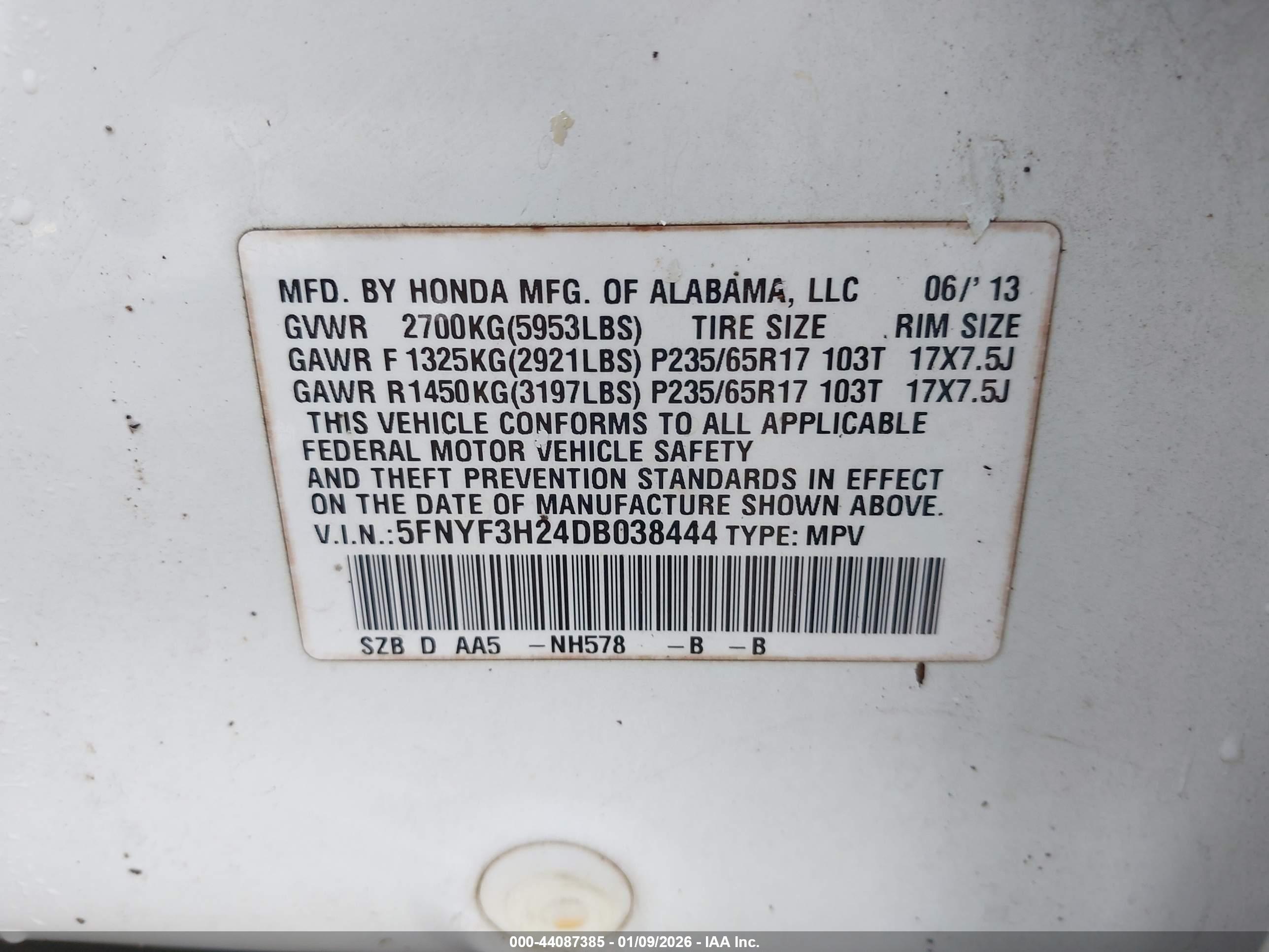 HONDA PILOT image 9