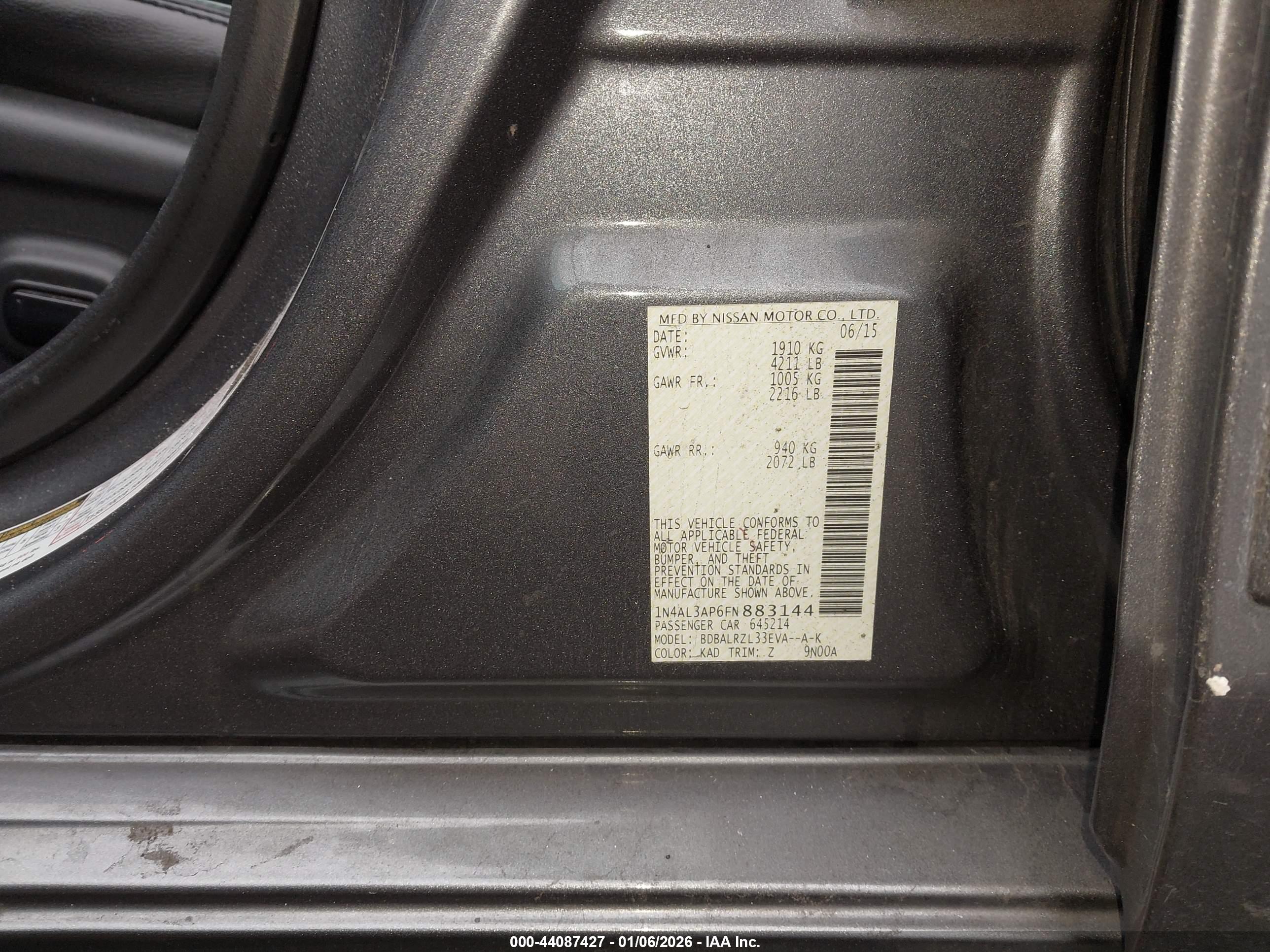NISSAN ALTIMA image 9