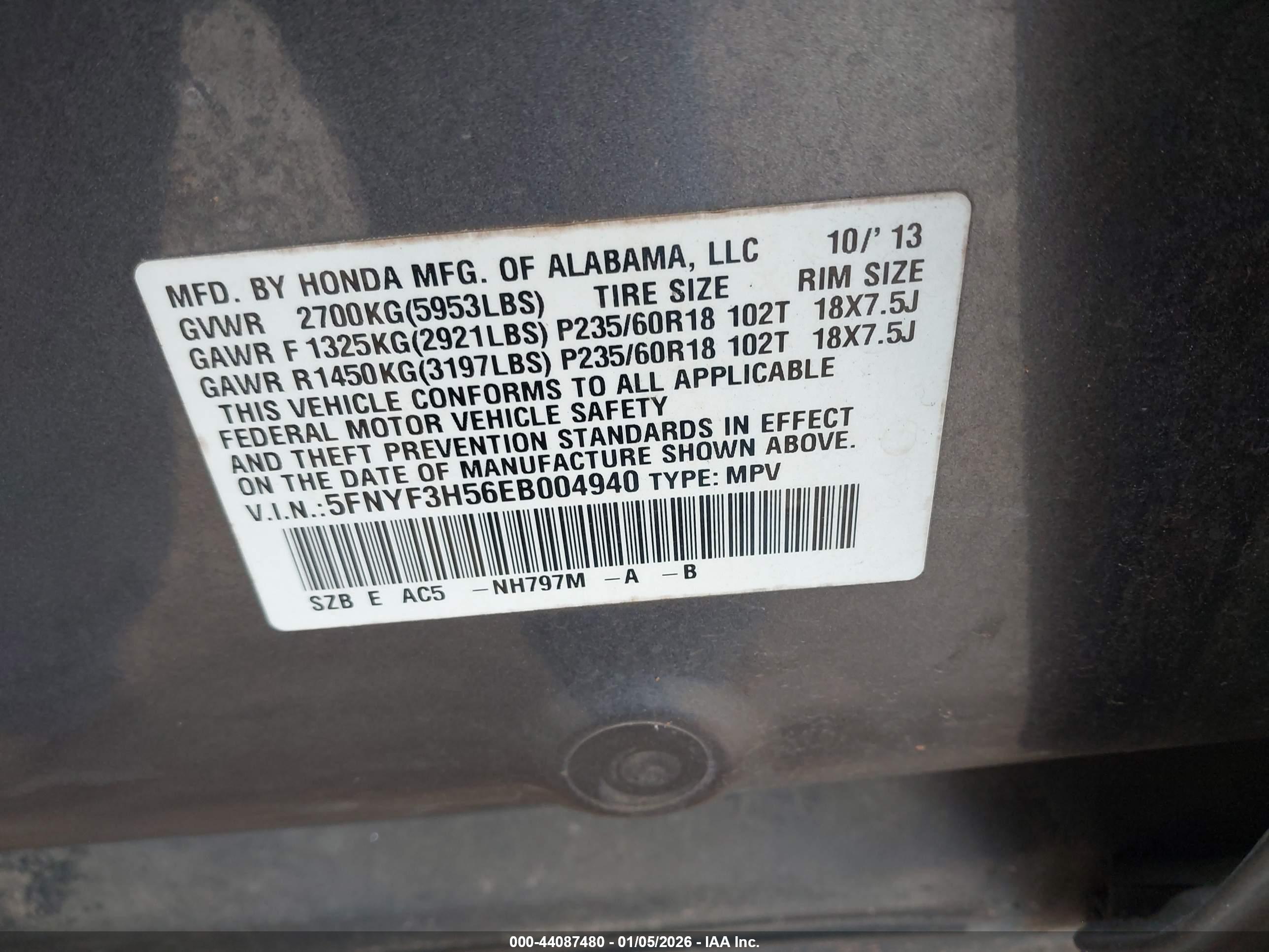 HONDA PILOT image 9
