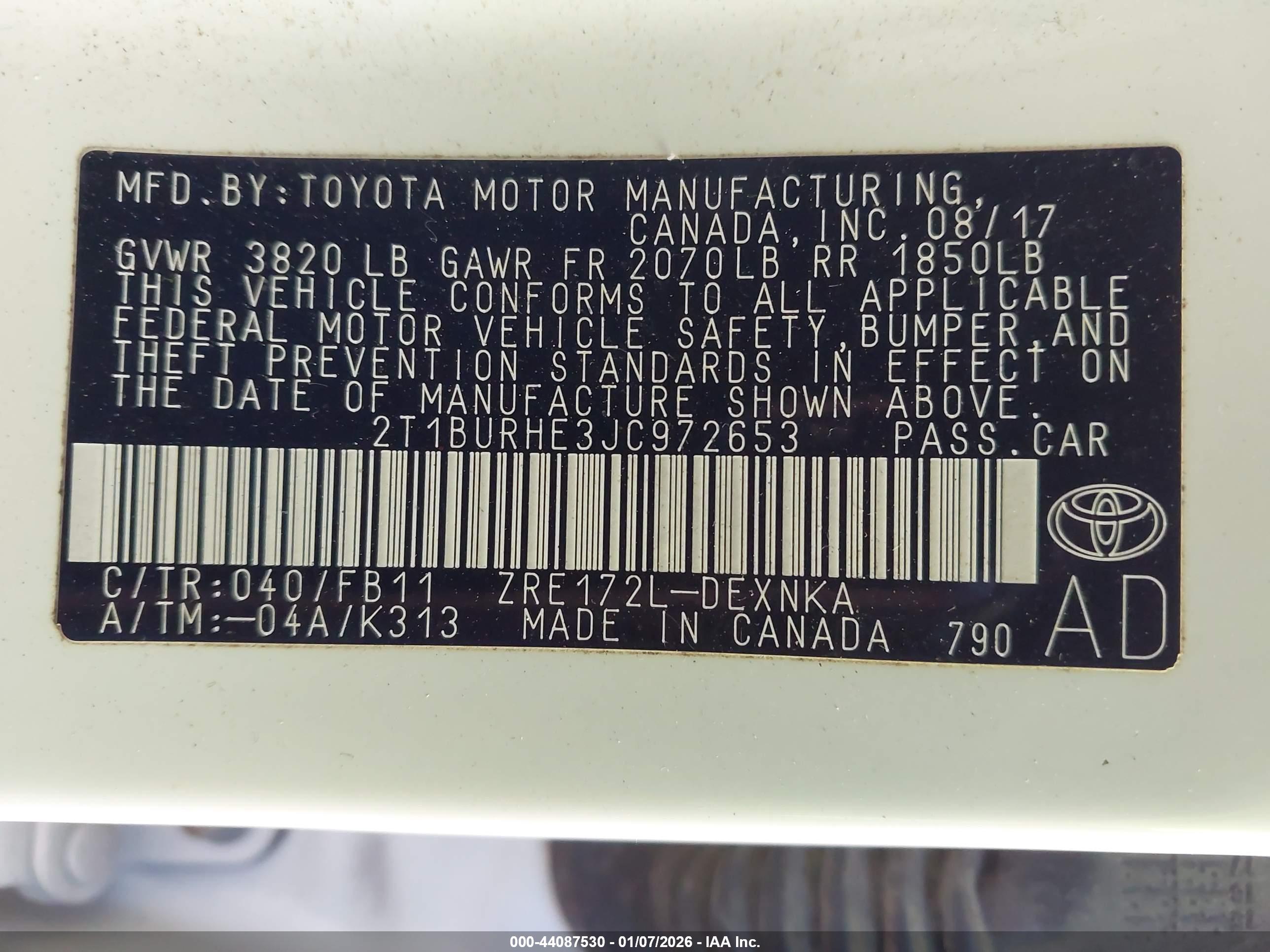 TOYOTA COROLLA image 9