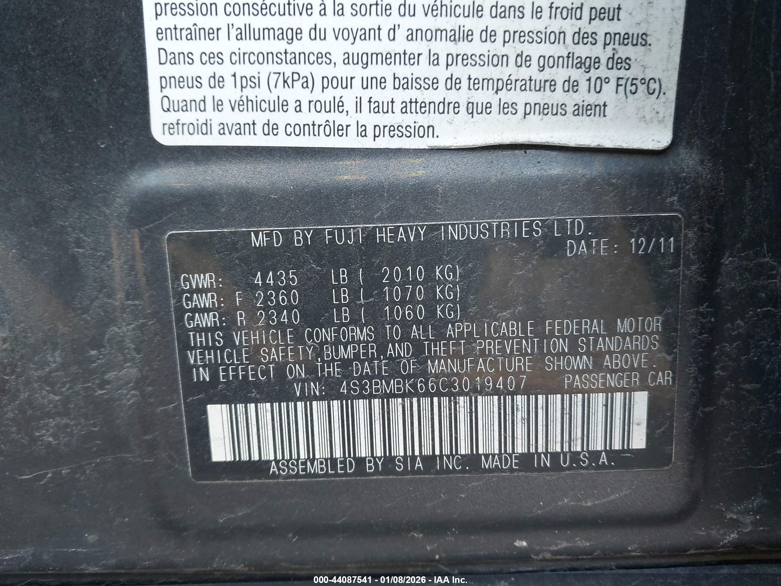 SUBARU LEGACY image 9