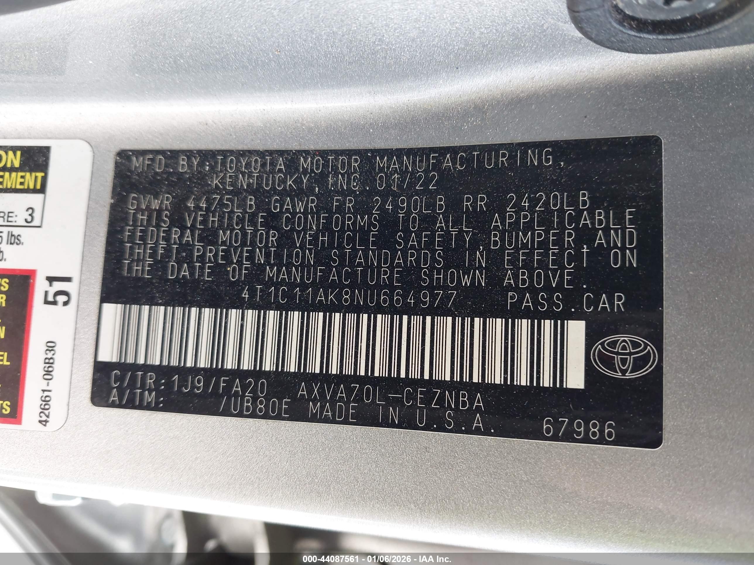 TOYOTA CAMRY image 9
