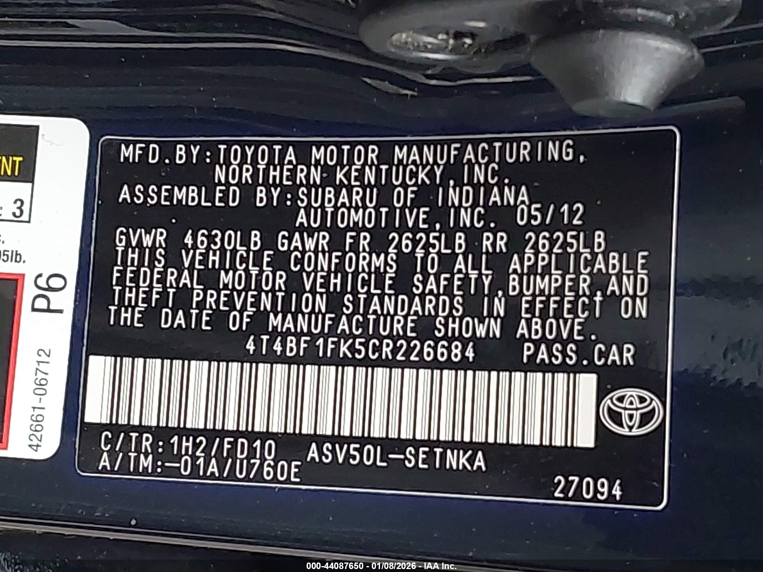 TOYOTA CAMRY image 9