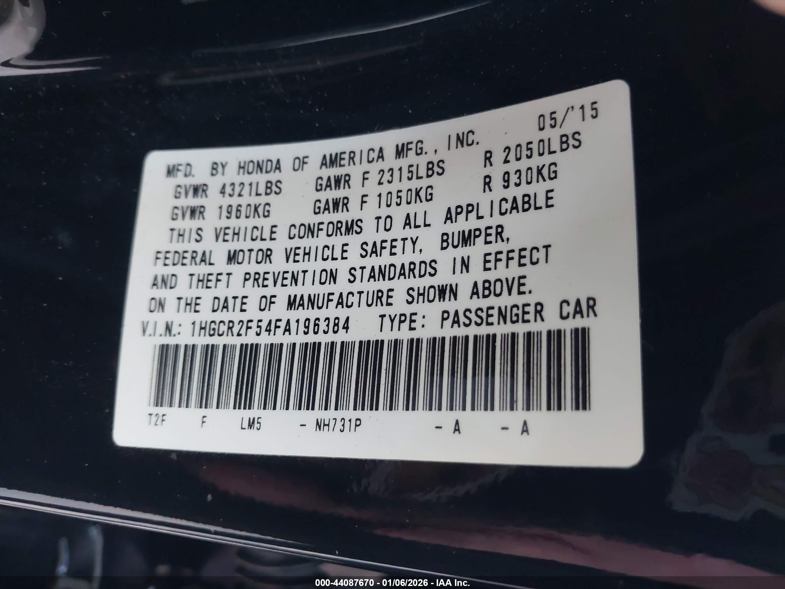 HONDA ACCORD image 9