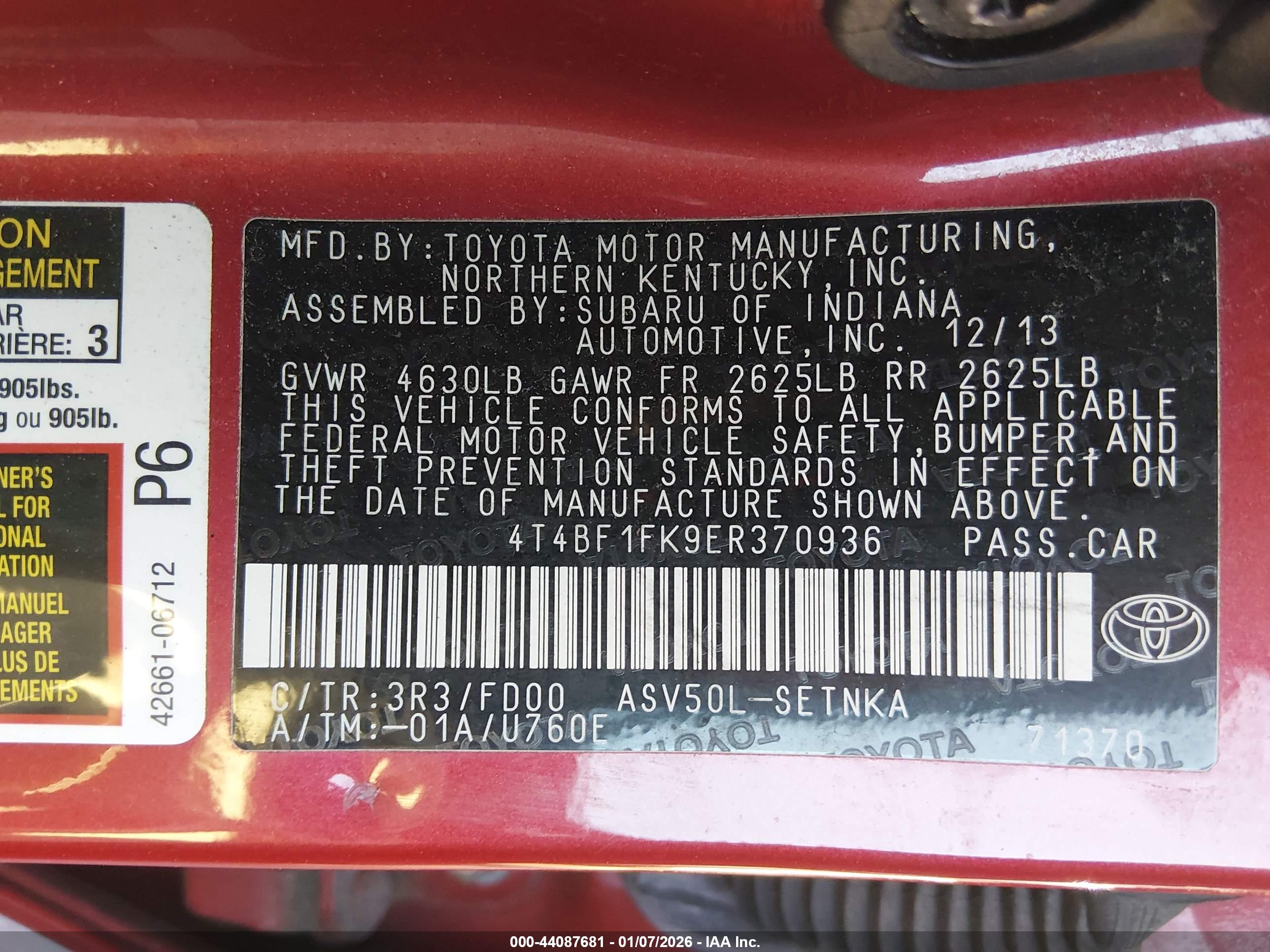 TOYOTA CAMRY image 9